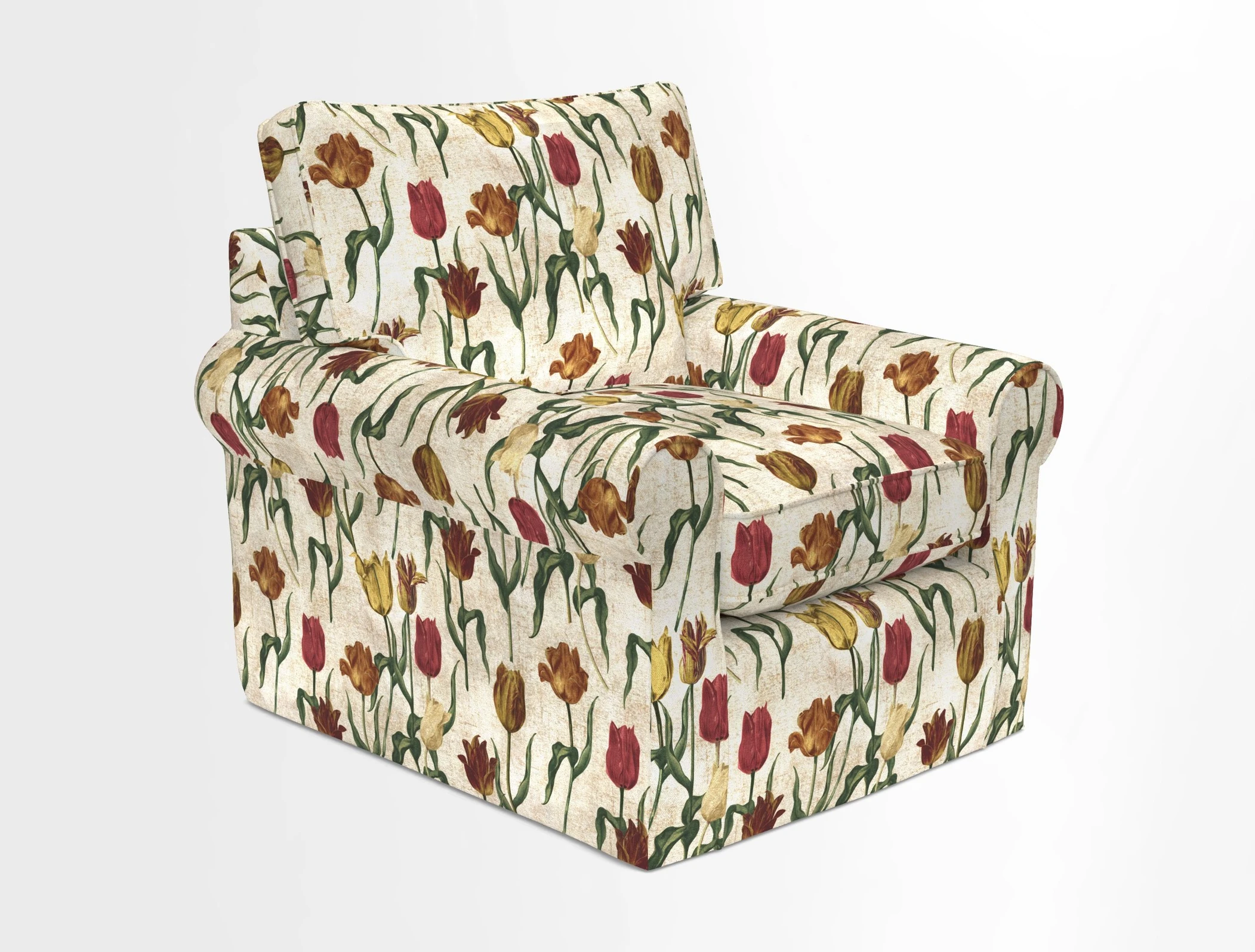 Bignor Chair in Two Tone Plain Biscuit. Loose cover option available