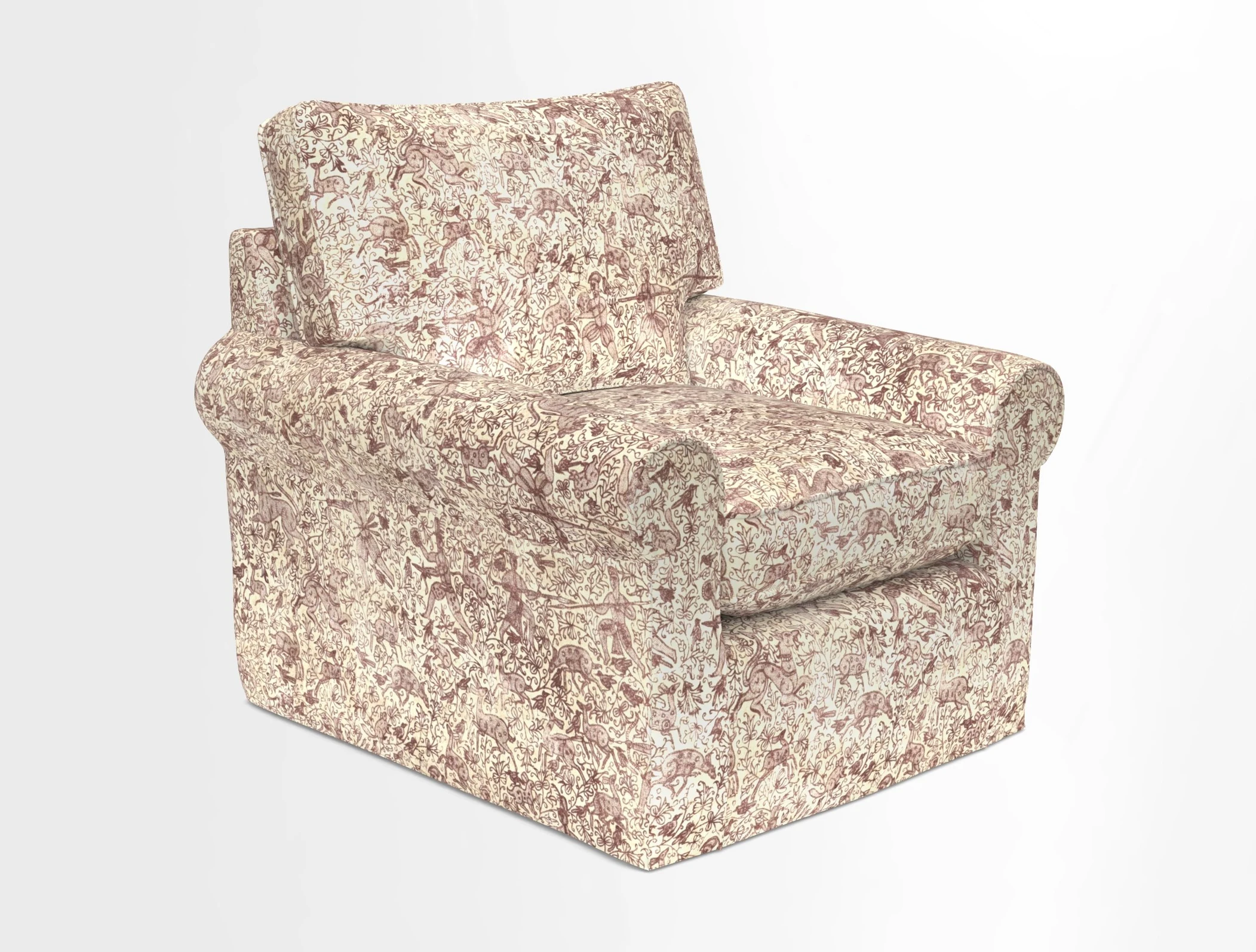 Bignor Chair in Two Tone Plain Biscuit. Loose cover option available