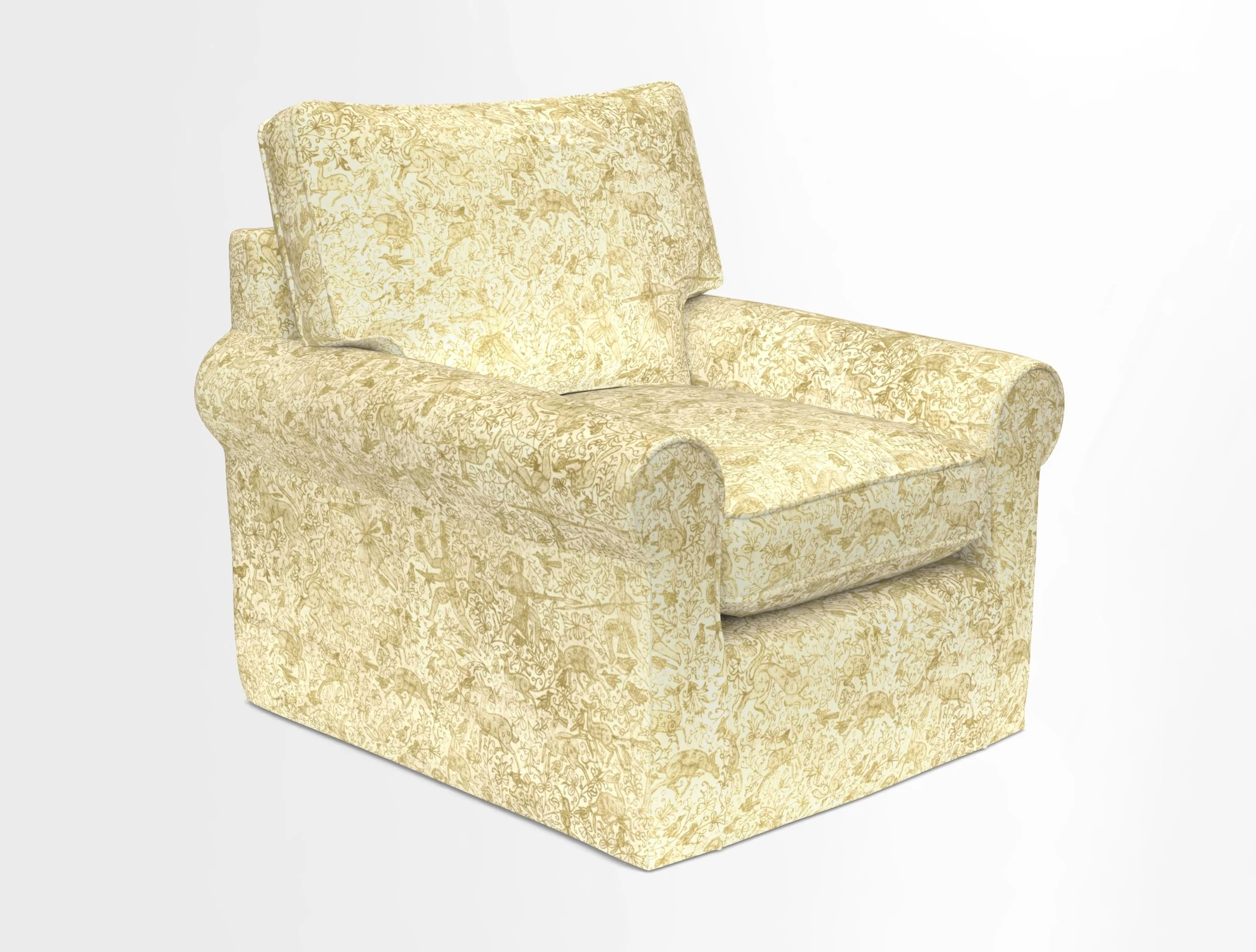Bignor Chair in Two Tone Plain Biscuit. Loose cover option available