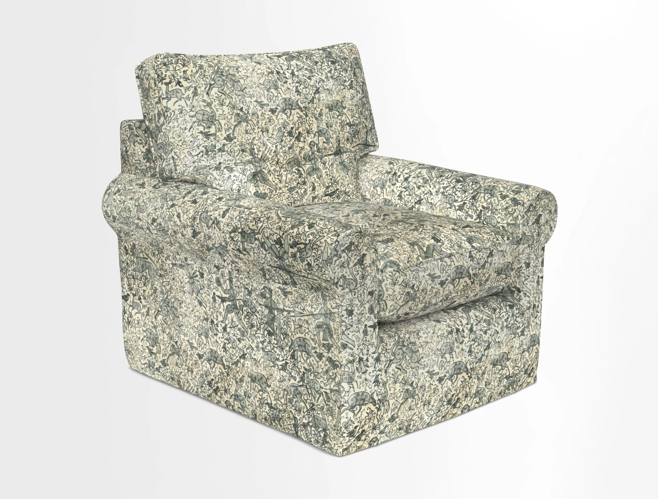 Bignor Chair in Two Tone Plain Biscuit. Loose cover option available
