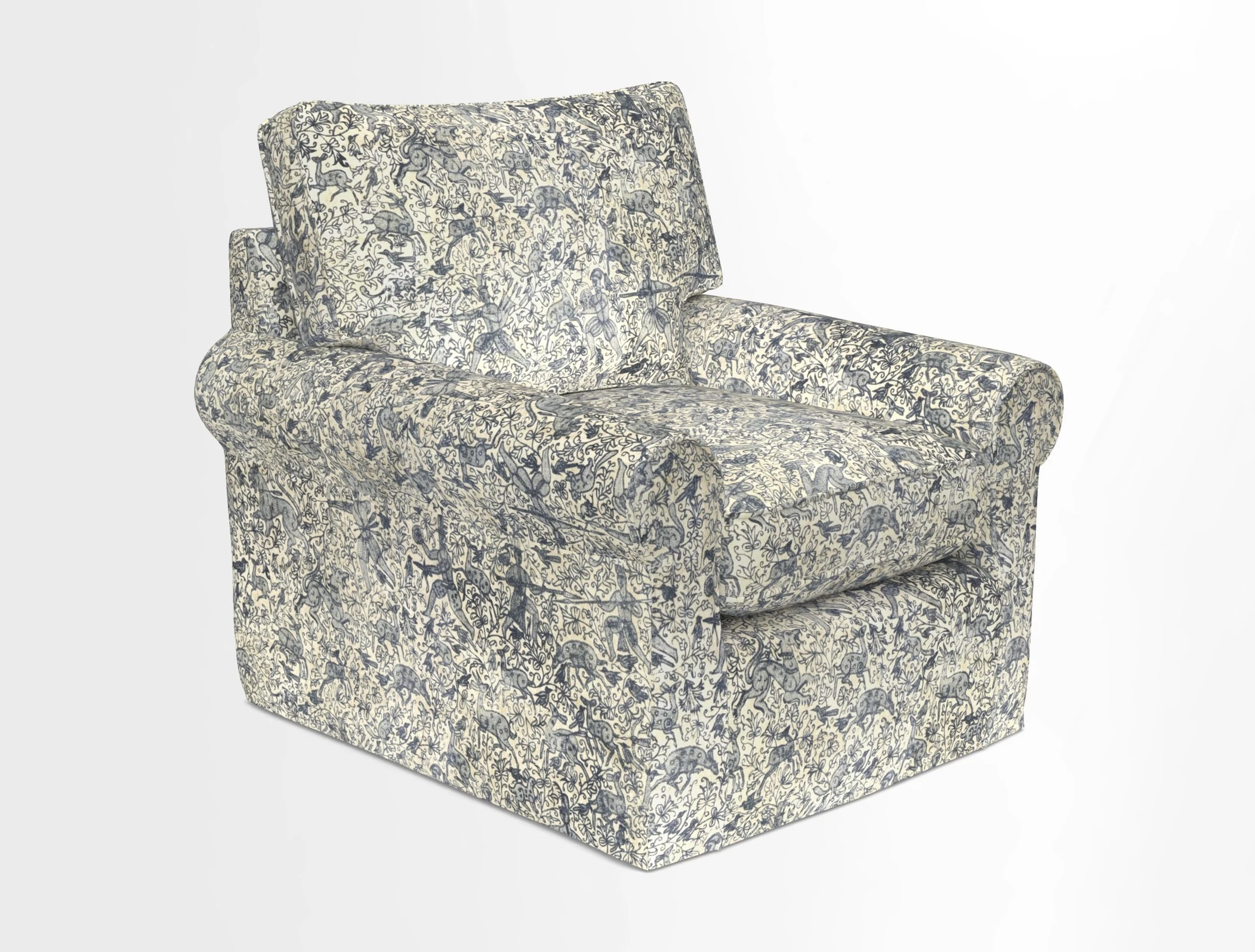 Bignor Chair in Two Tone Plain Biscuit. Loose cover option available