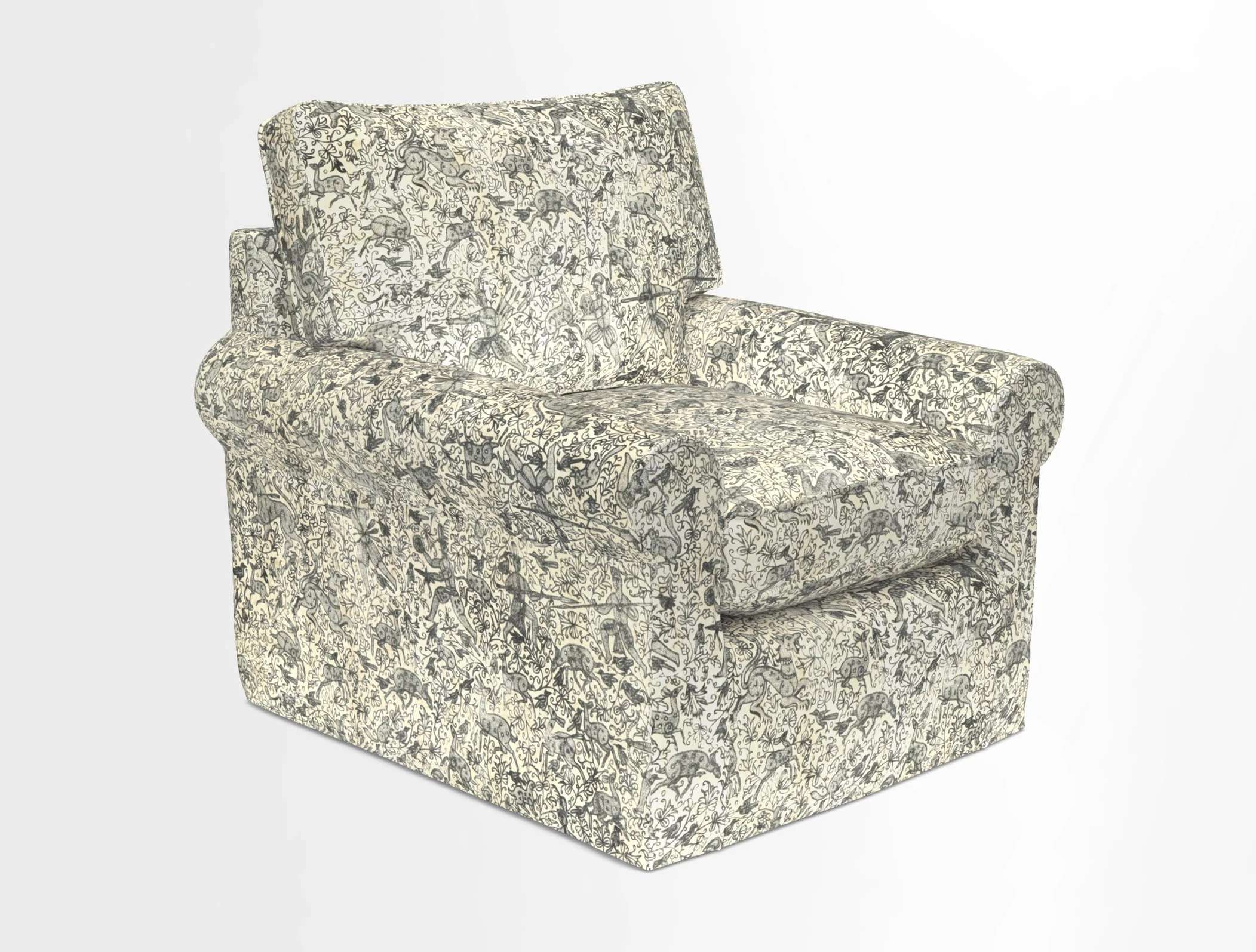 Bignor Chair in Two Tone Plain Biscuit. Loose cover option available