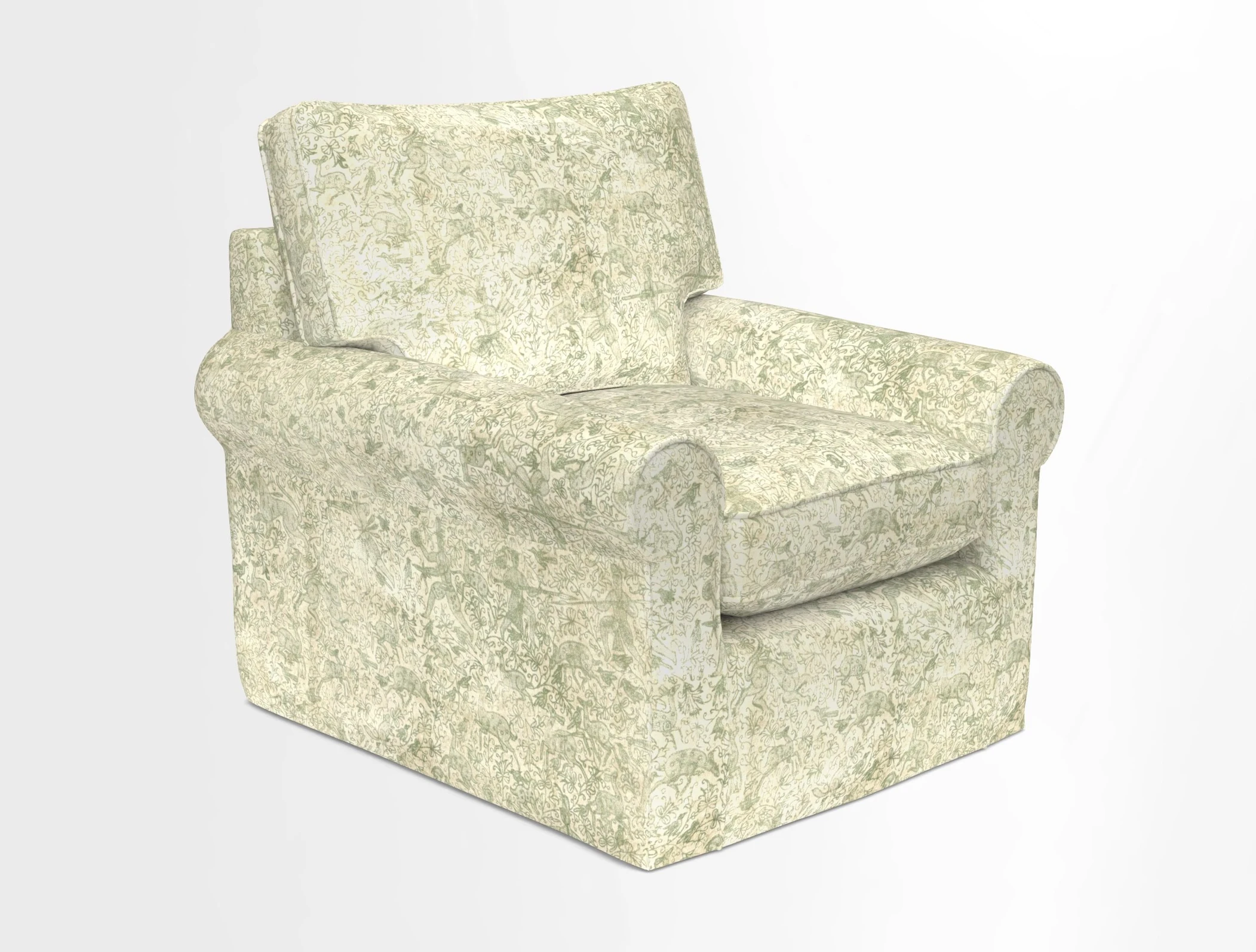 Bignor Chair in Two Tone Plain Biscuit. Loose cover option available