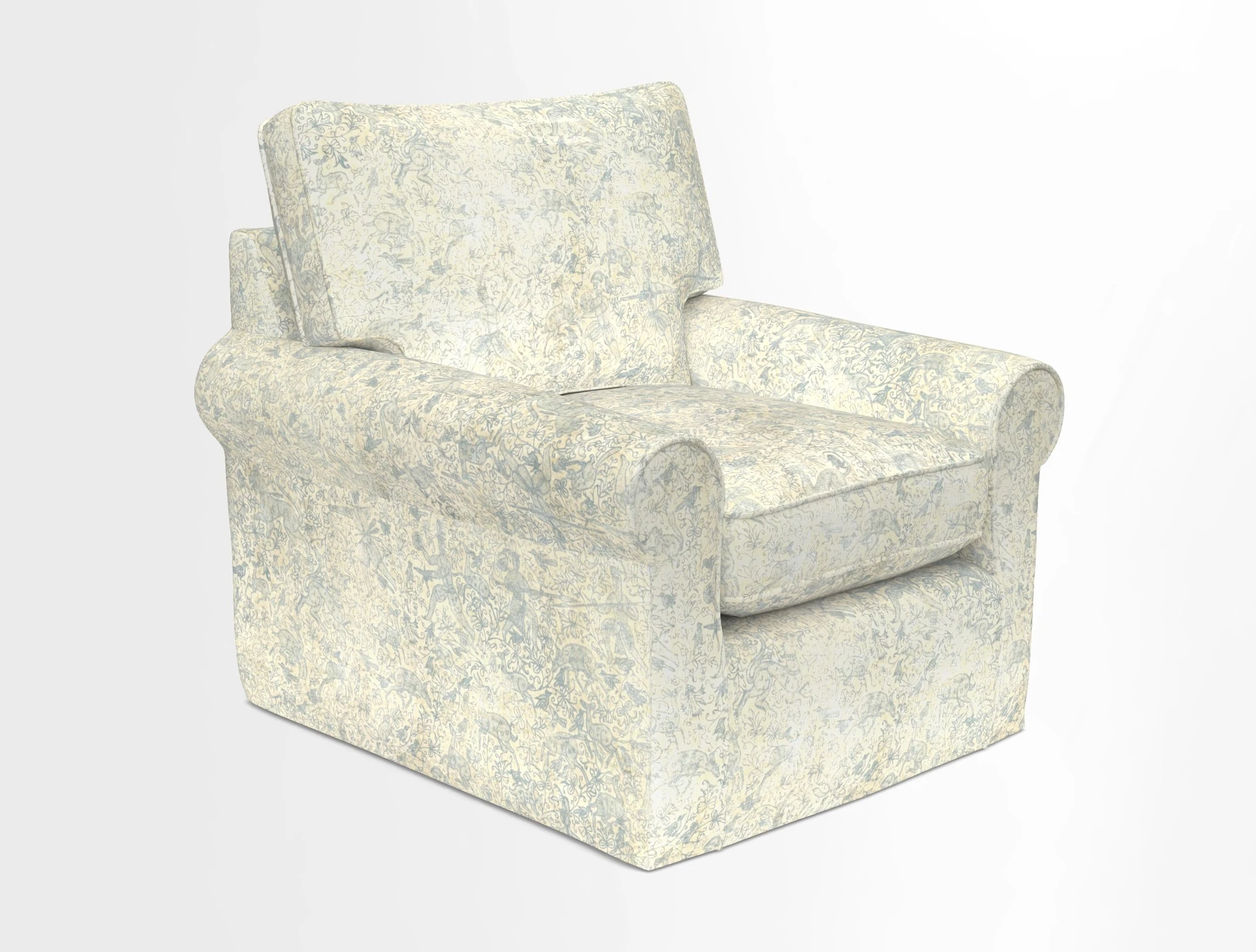 Bignor Chair in Two Tone Plain Biscuit. Loose cover option available