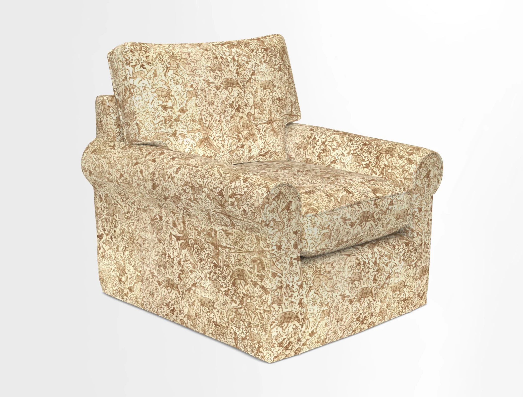 Bignor Chair in Two Tone Plain Biscuit. Loose cover option available