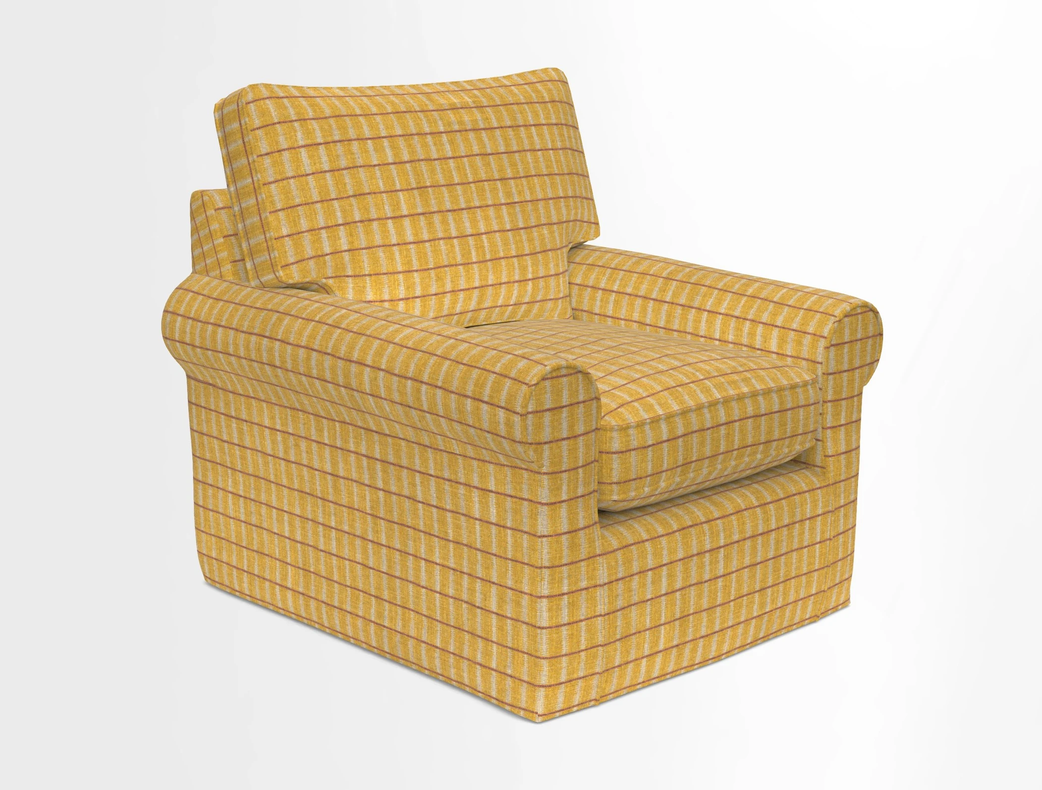 Bignor Chair in Two Tone Plain Biscuit. Loose cover option available