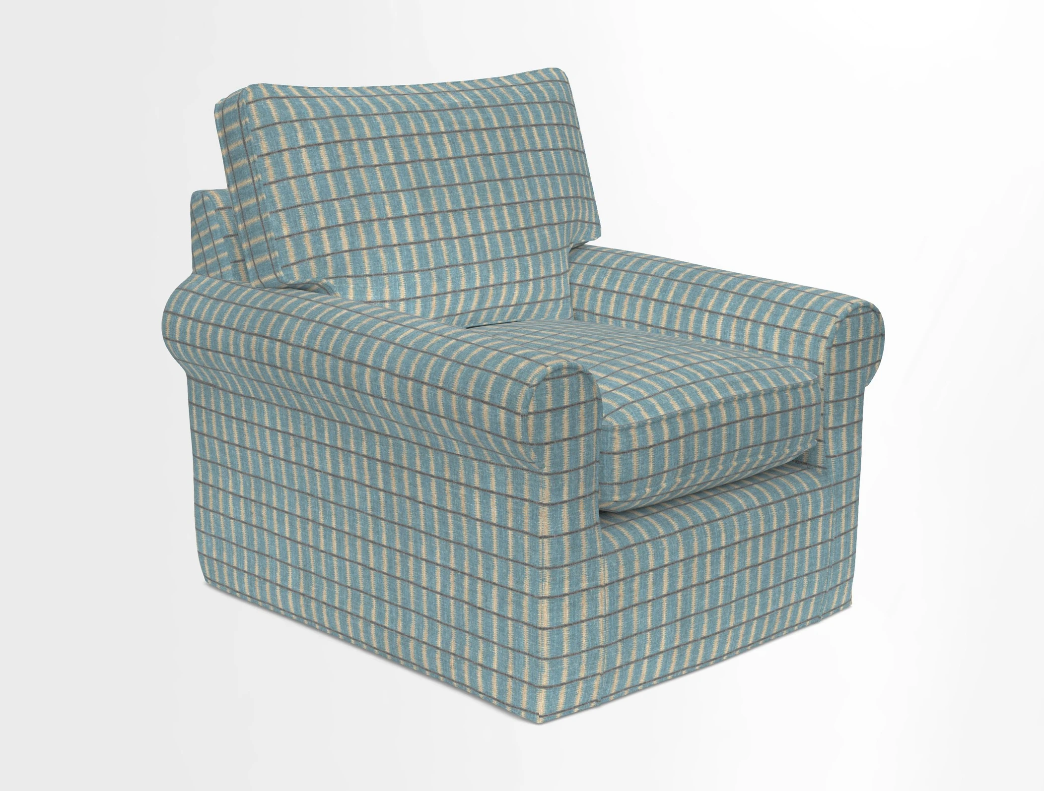 Bignor Chair in Two Tone Plain Biscuit. Loose cover option available