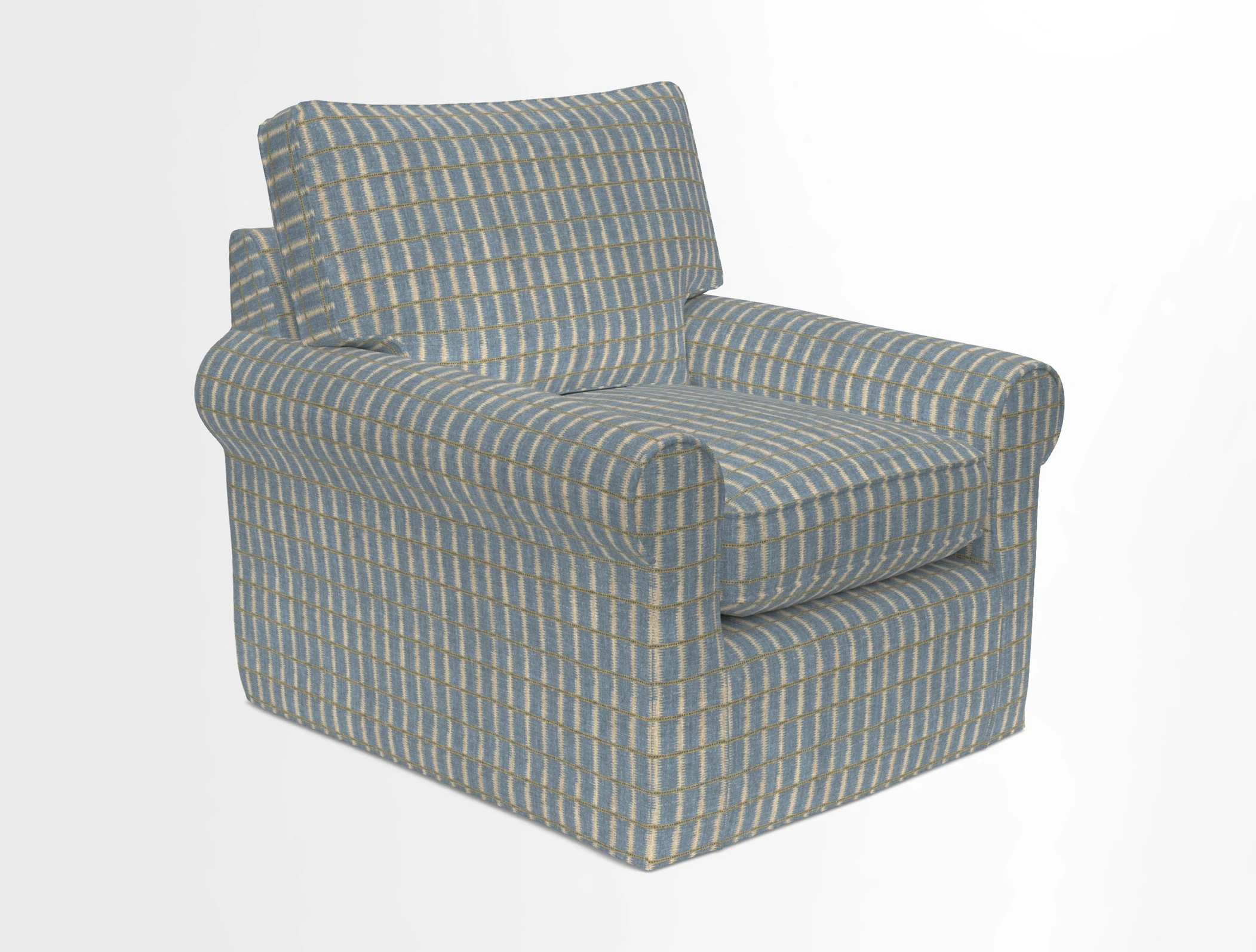 Bignor Chair in Two Tone Plain Biscuit. Loose cover option available