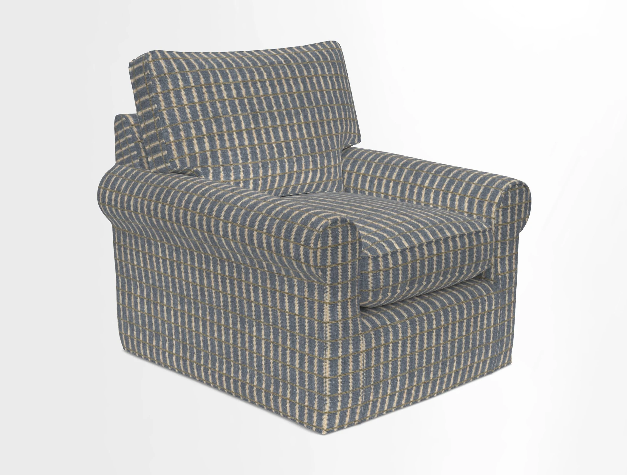 Bignor Chair in Two Tone Plain Biscuit. Loose cover option available