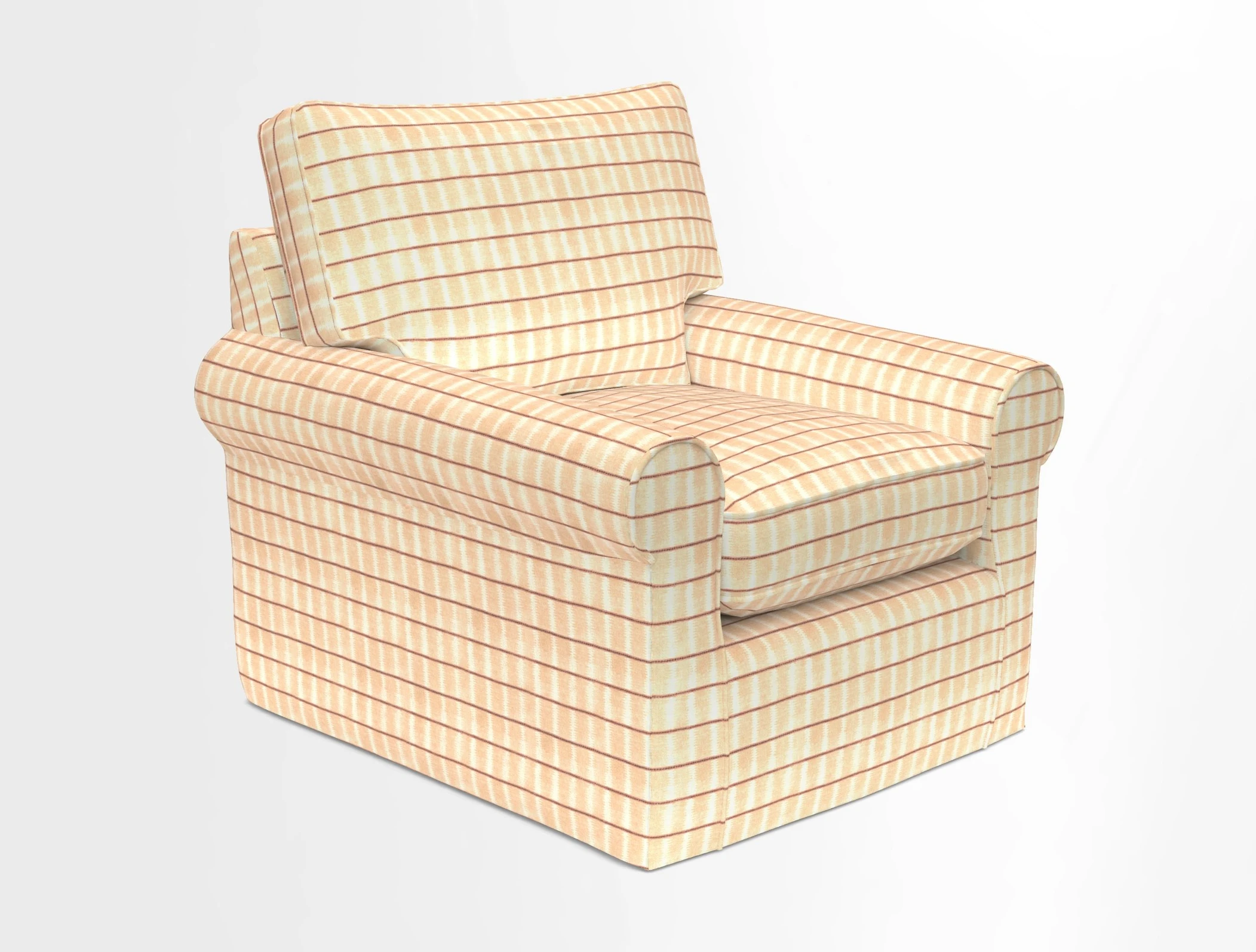 Bignor Chair in Two Tone Plain Biscuit. Loose cover option available