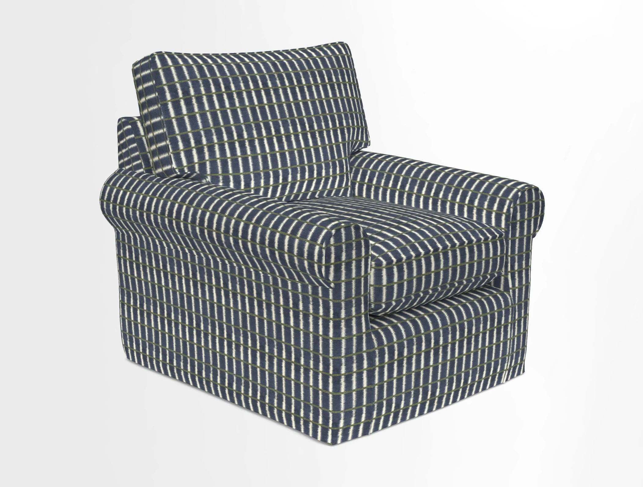 Bignor Chair in Two Tone Plain Biscuit. Loose cover option available