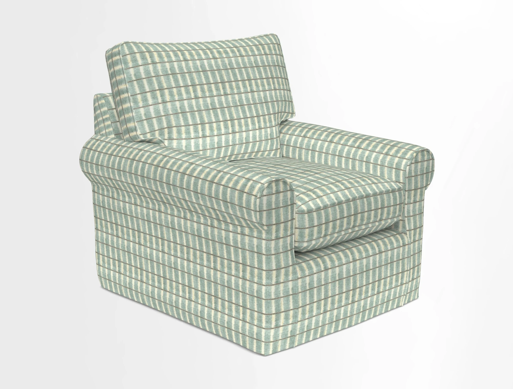 Bignor Chair in Two Tone Plain Biscuit. Loose cover option available
