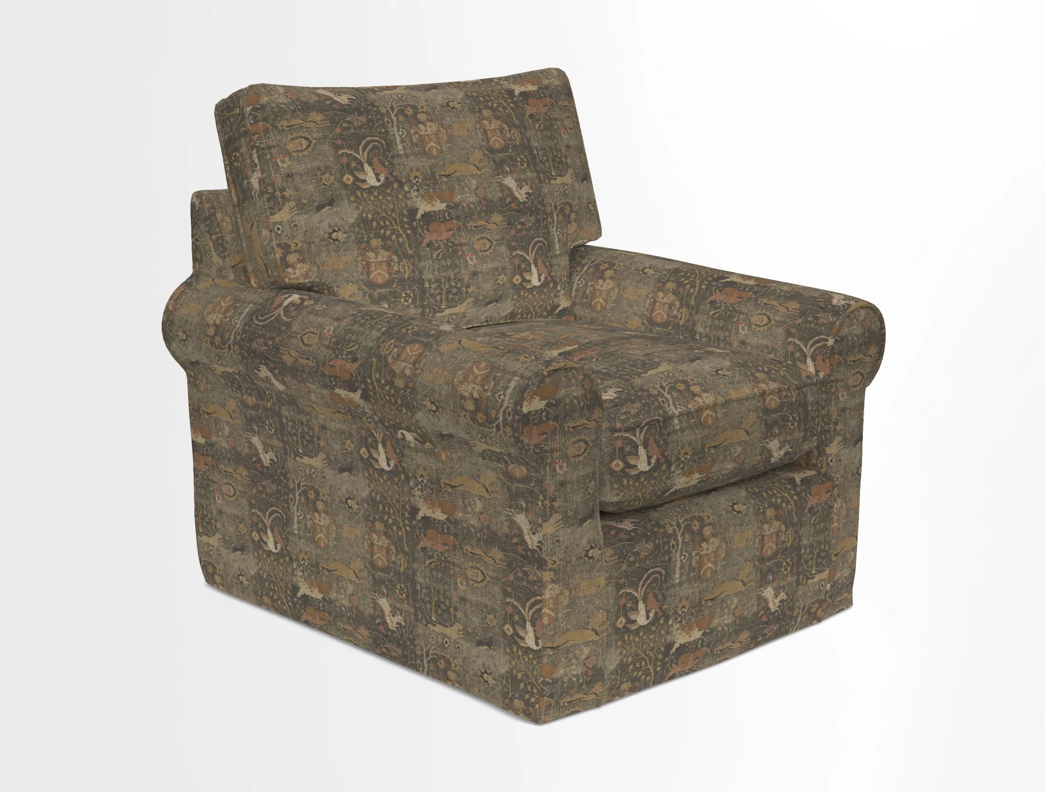 Bignor Chair in Two Tone Plain Biscuit. Loose cover option available