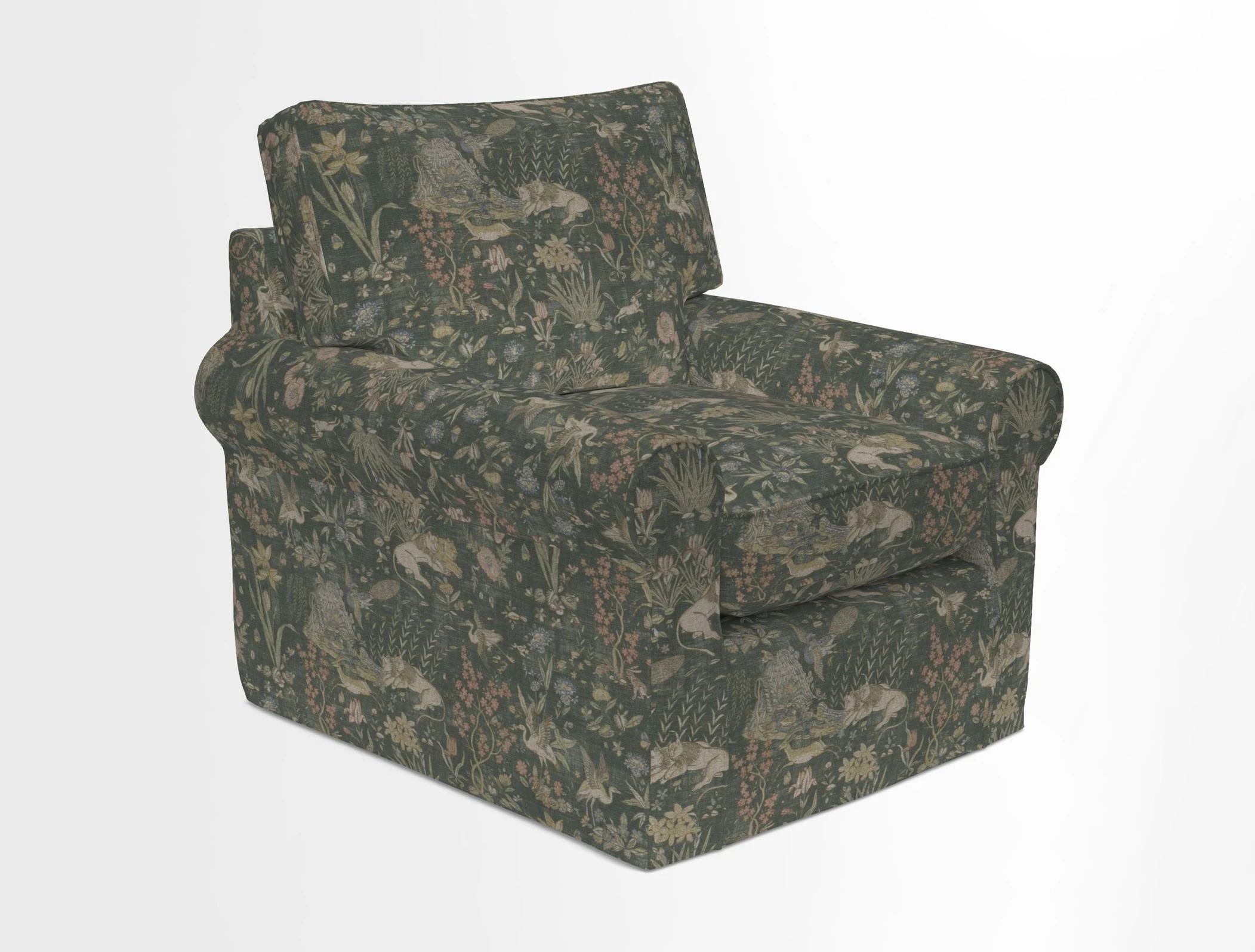 Bignor Chair in Two Tone Plain Biscuit. Loose cover option available