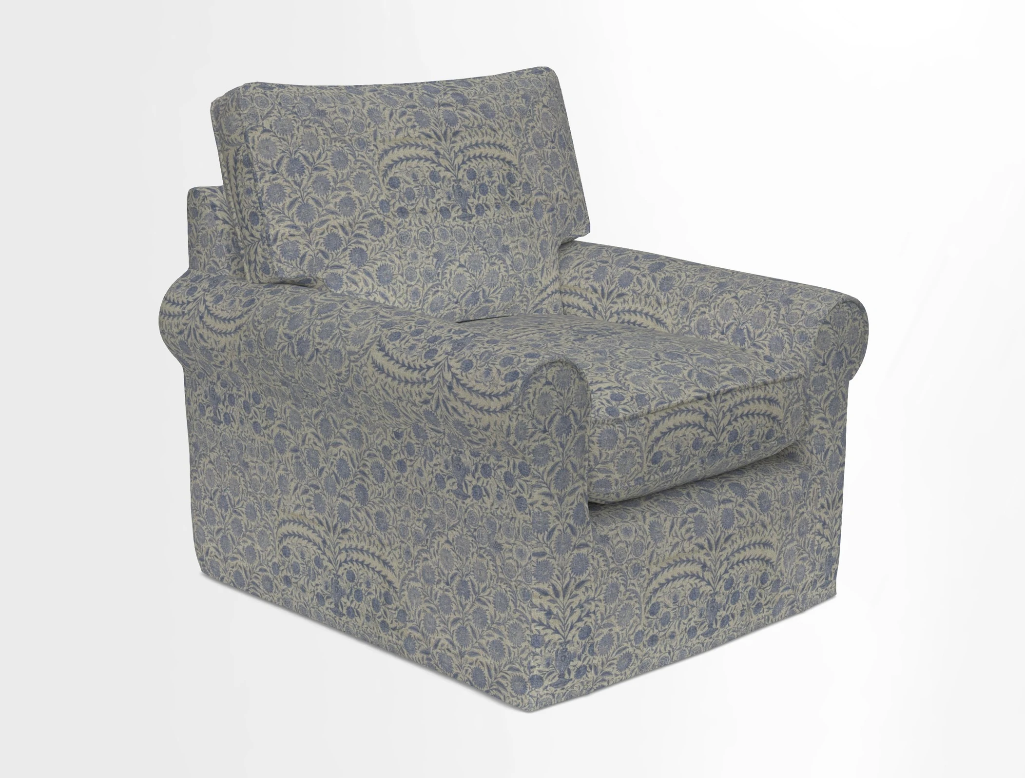 Bignor Chair in Two Tone Plain Biscuit. Loose cover option available