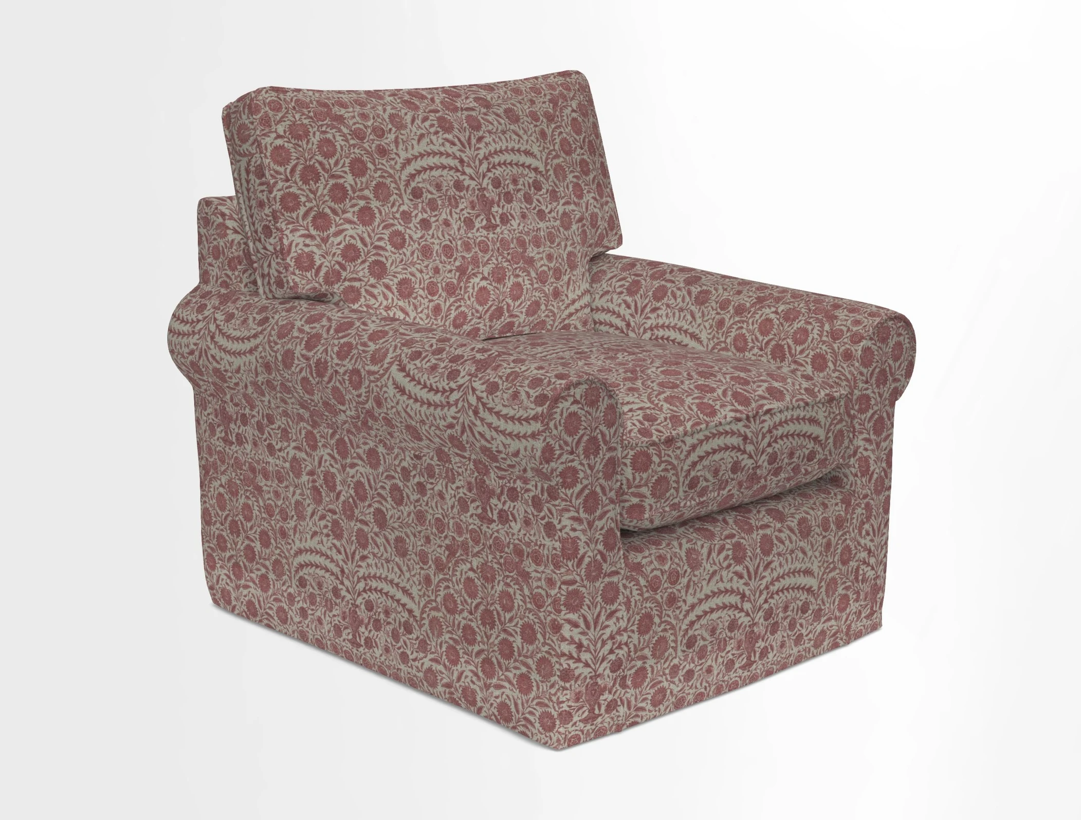 Bignor Chair in Two Tone Plain Biscuit. Loose cover option available