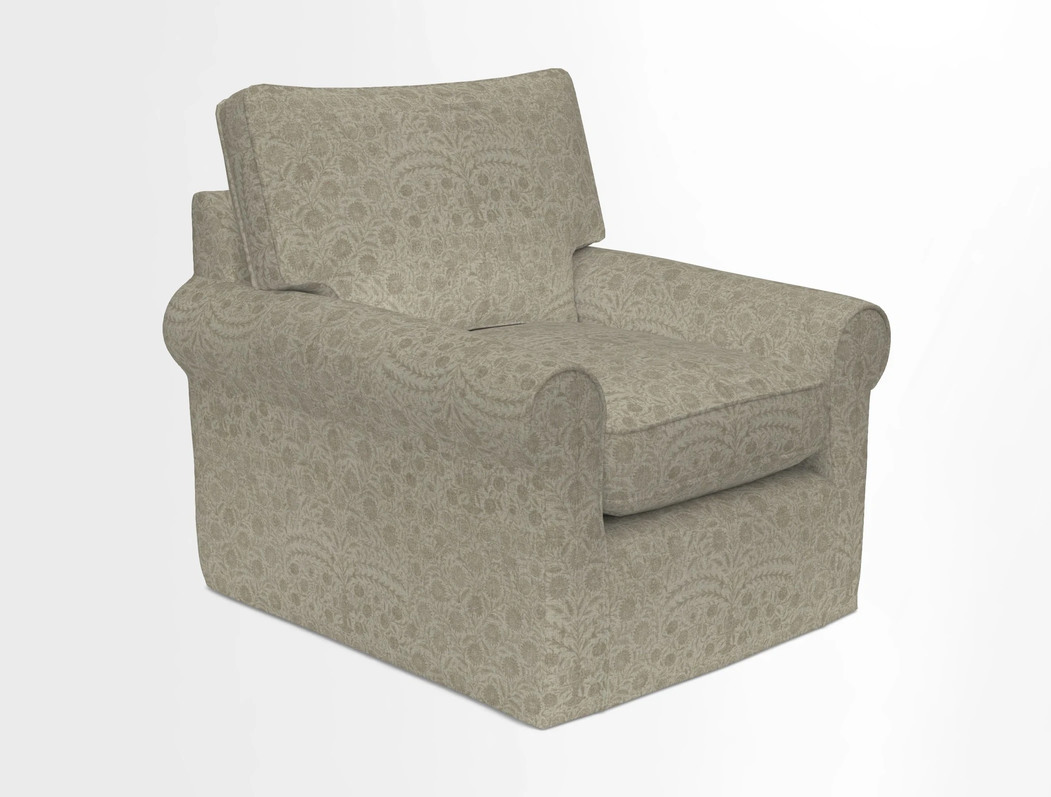 Bignor Chair in Two Tone Plain Biscuit. Loose cover option available