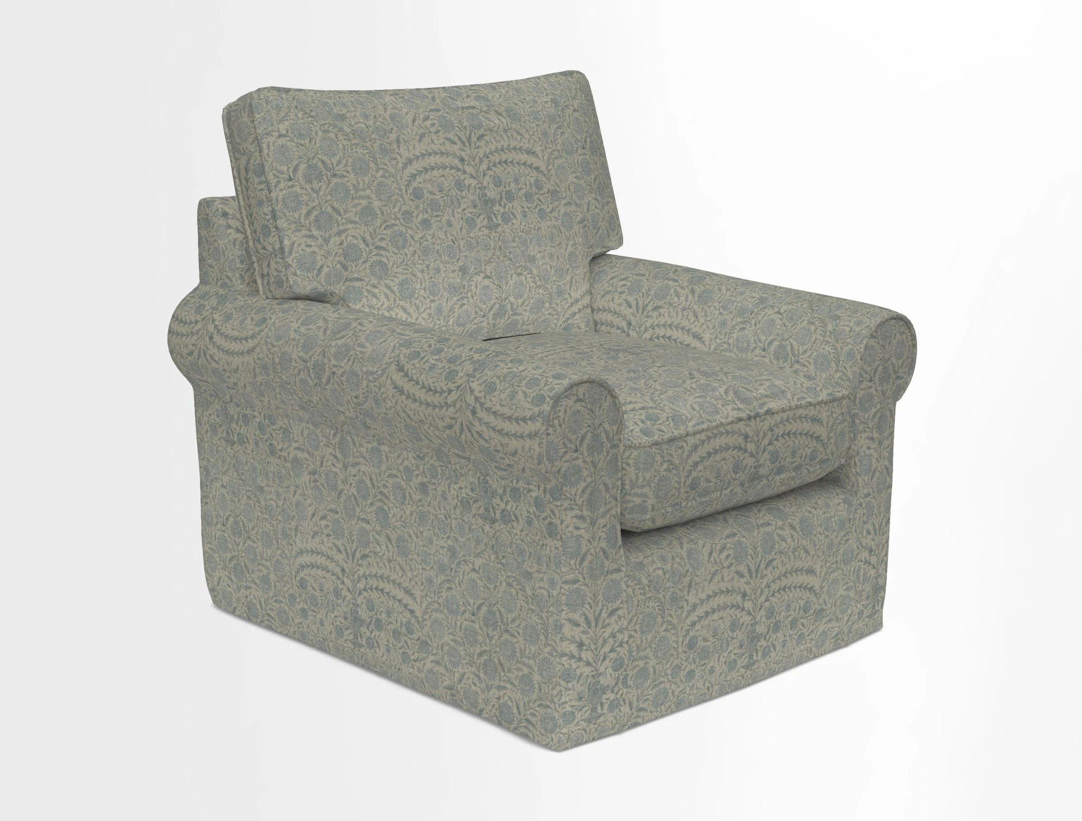 Bignor Chair in Two Tone Plain Biscuit. Loose cover option available