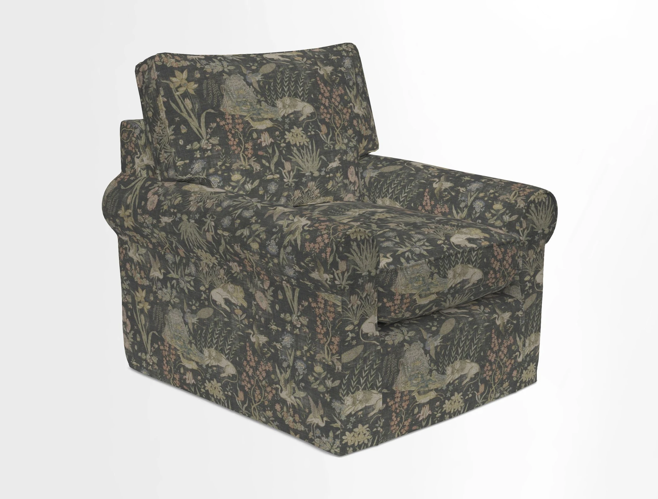Bignor Chair in Two Tone Plain Biscuit. Loose cover option available