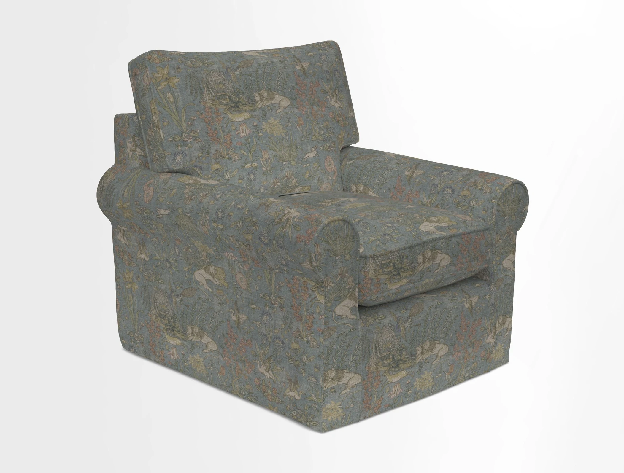 Bignor Chair in Two Tone Plain Biscuit. Loose cover option available