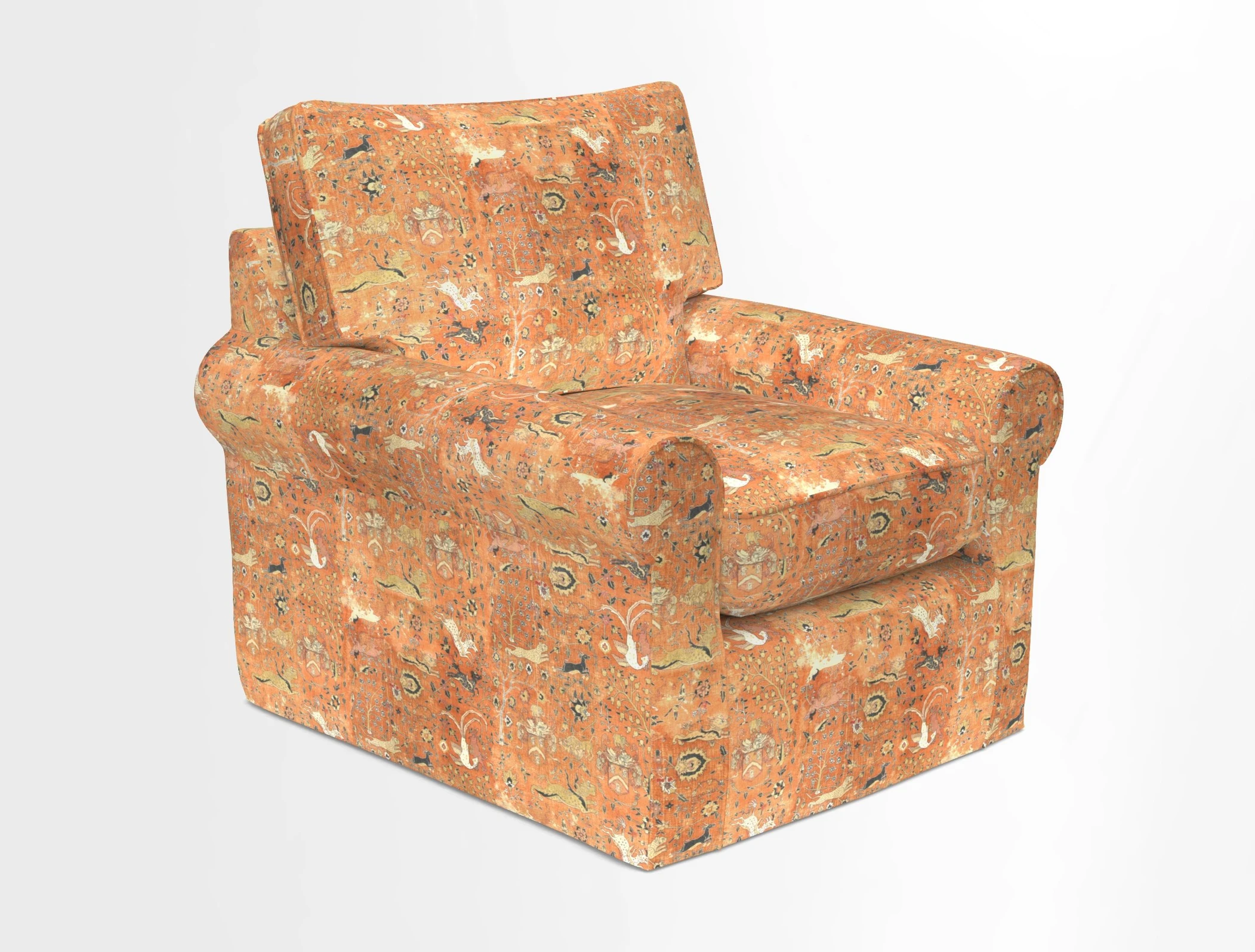 Bignor Chair in Two Tone Plain Biscuit. Loose cover option available