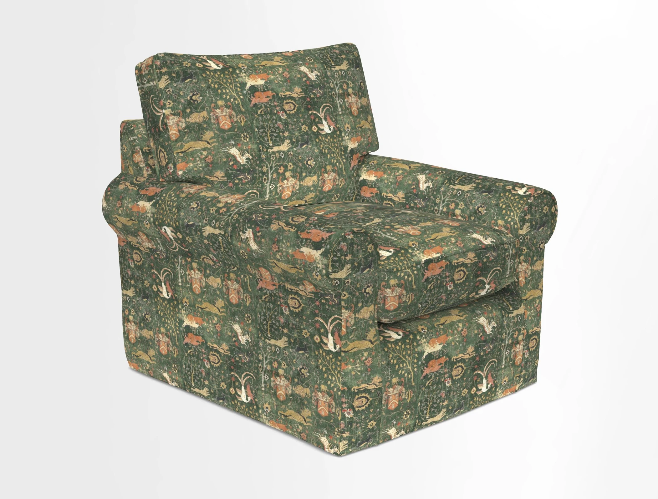 Bignor Chair in Two Tone Plain Biscuit. Loose cover option available