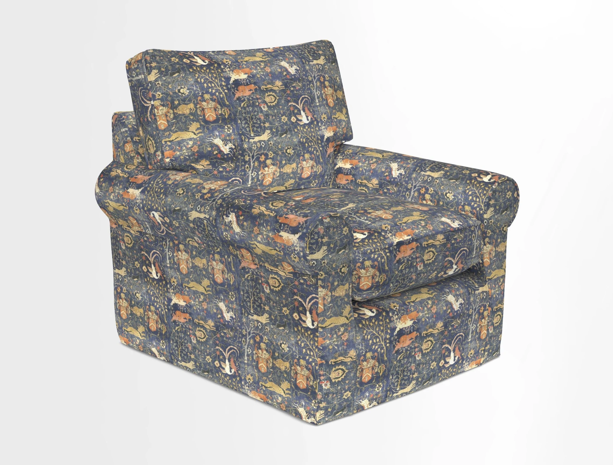 Bignor Chair in Two Tone Plain Biscuit. Loose cover option available