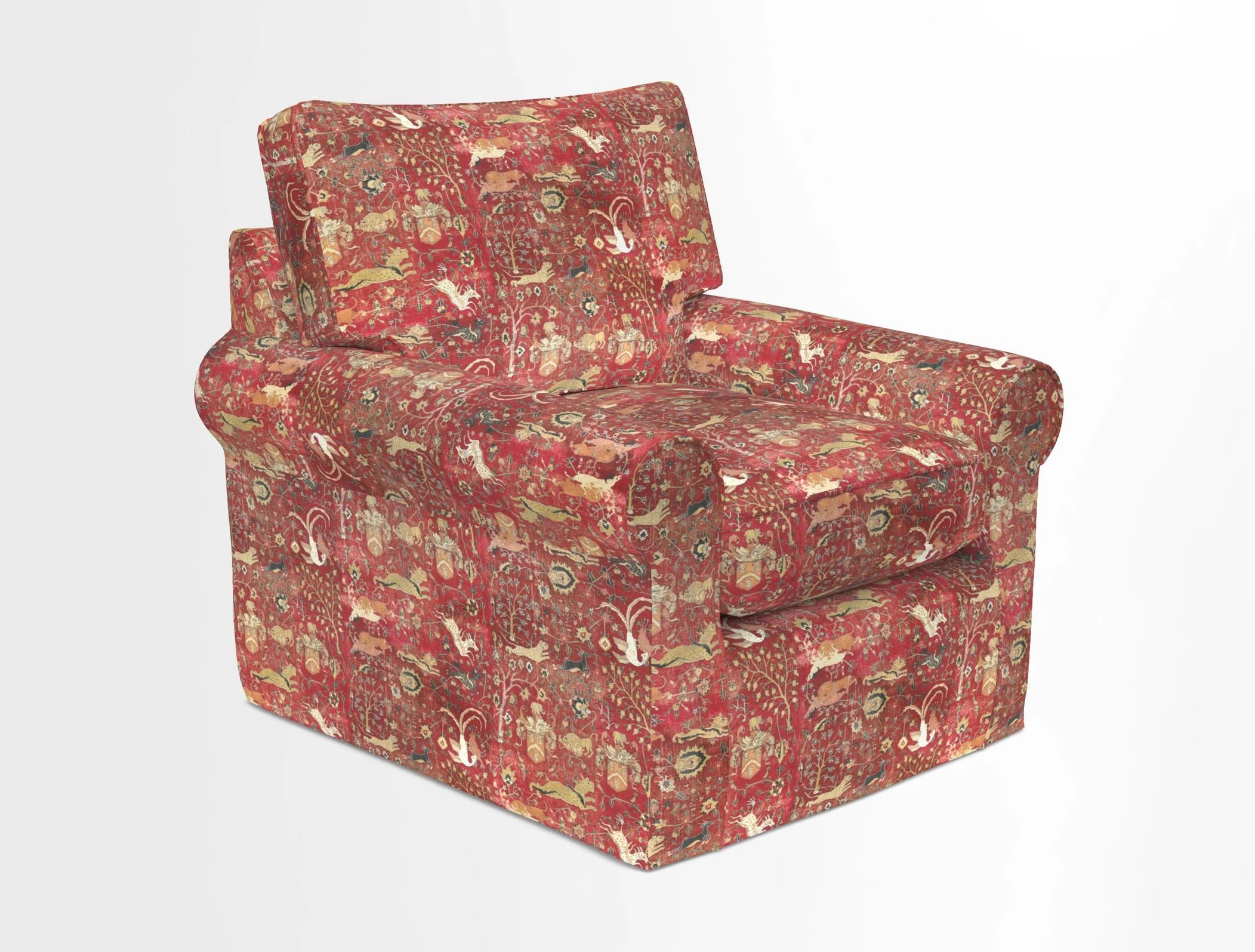 Bignor Chair in Two Tone Plain Biscuit. Loose cover option available