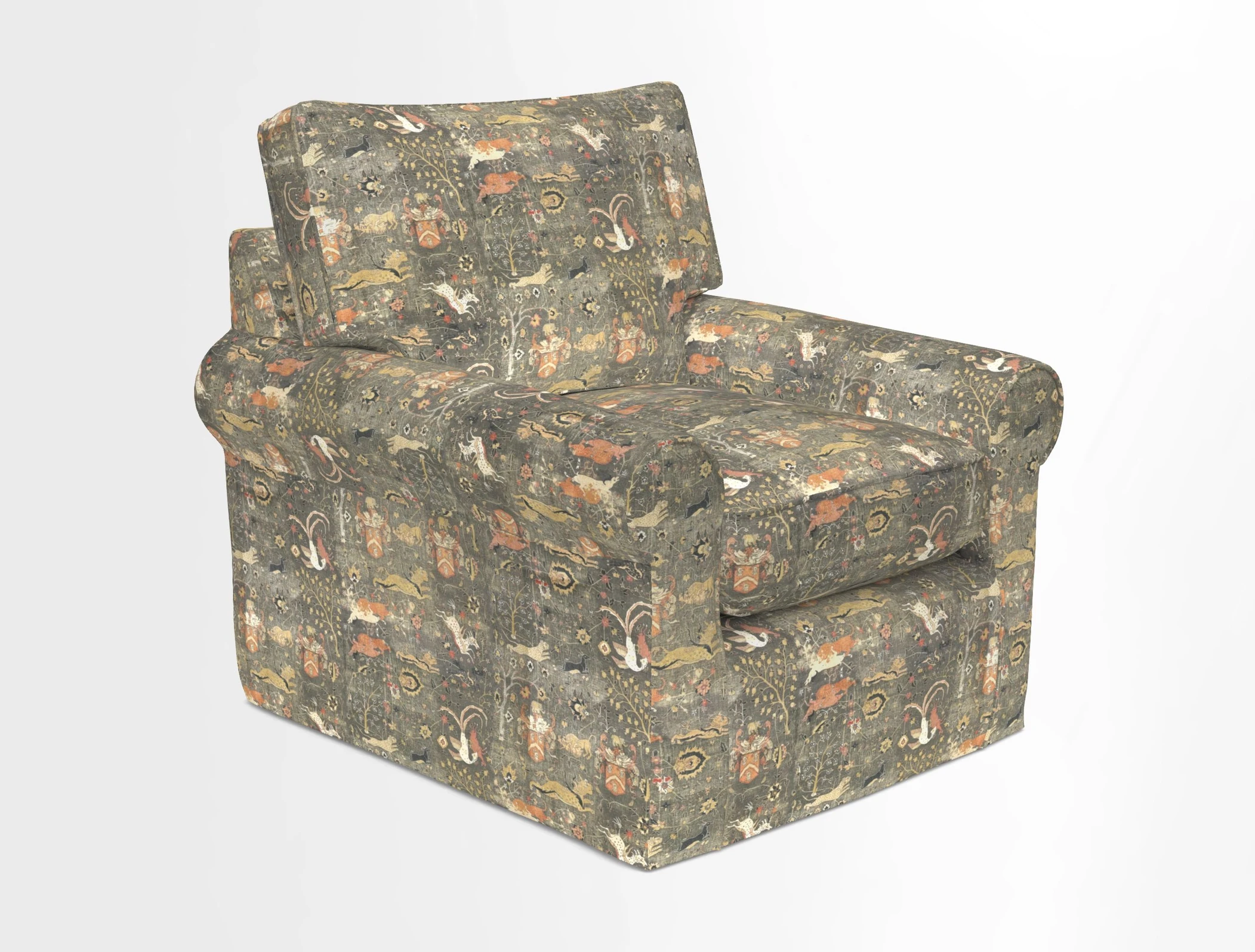 Bignor Chair in Two Tone Plain Biscuit. Loose cover option available