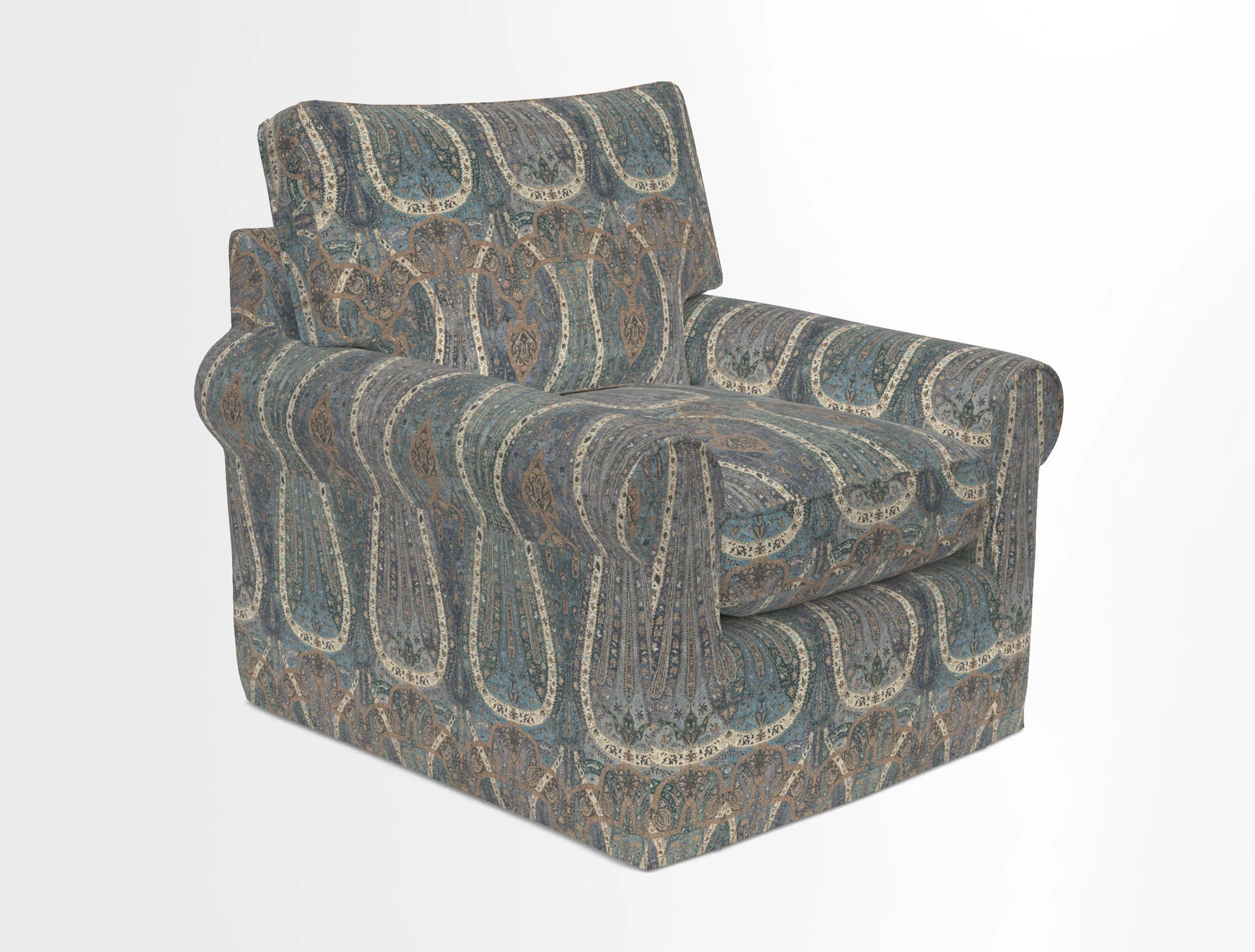 Bignor Chair in Two Tone Plain Biscuit. Loose cover option available