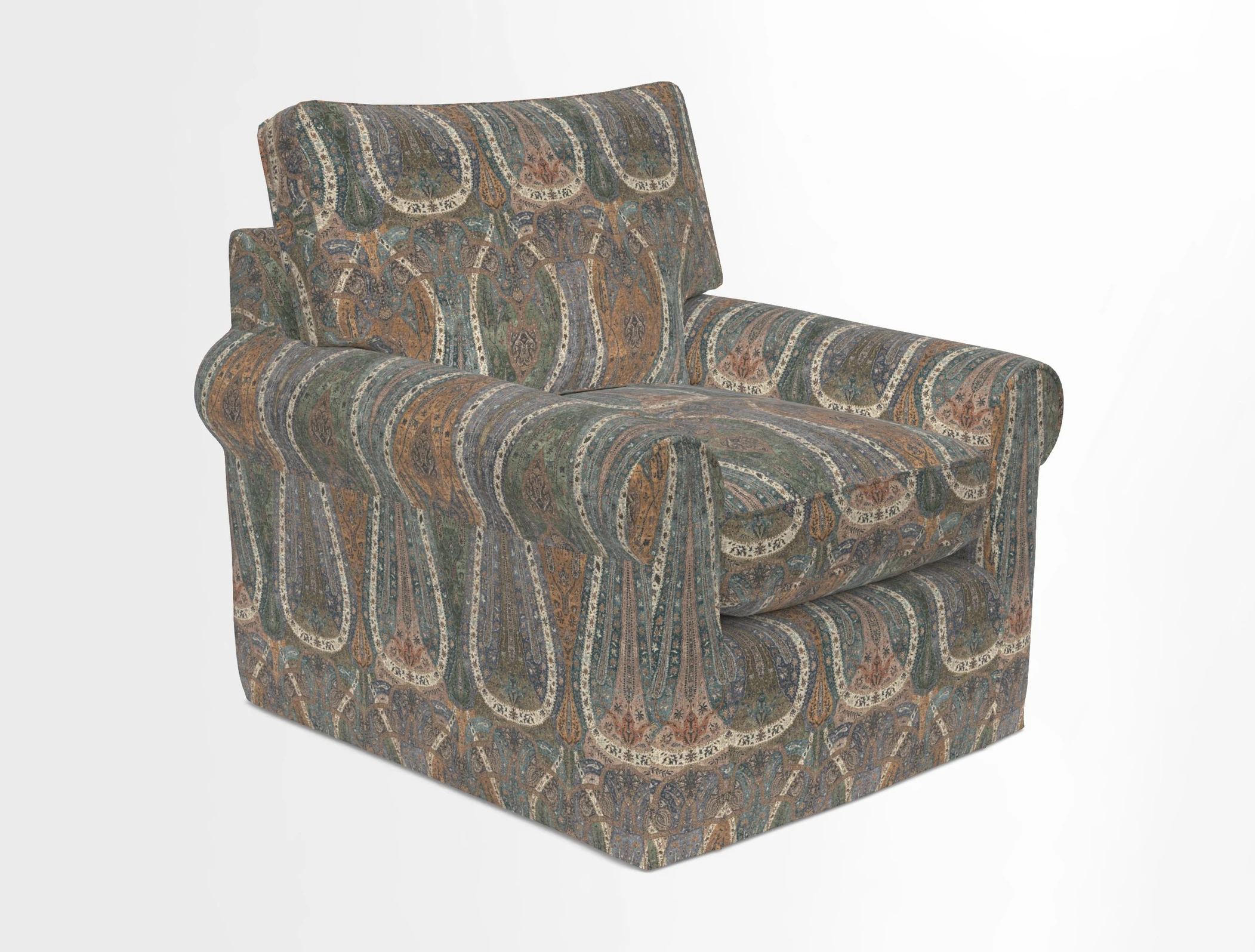 Bignor Chair in Two Tone Plain Biscuit. Loose cover option available