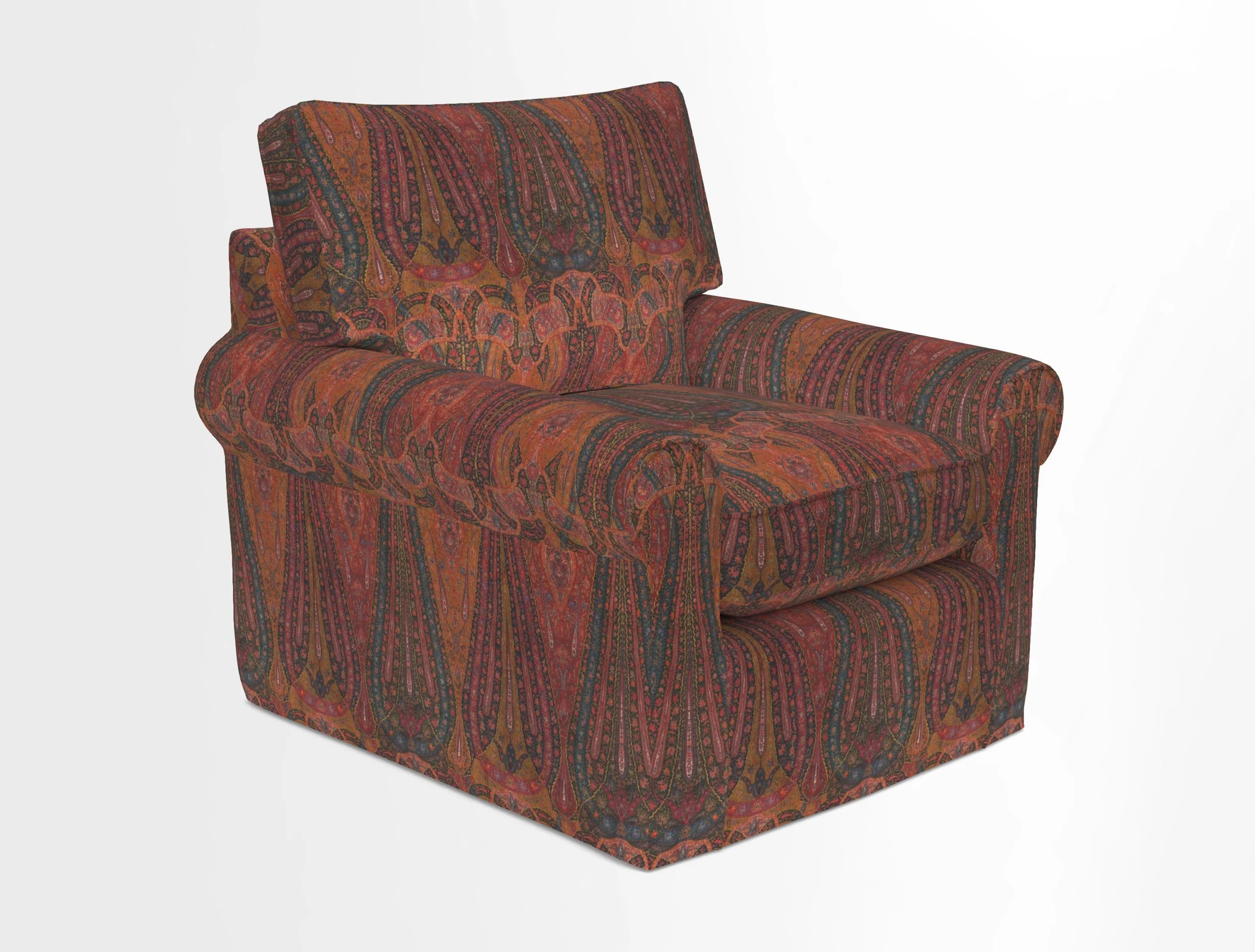 Bignor Chair in Two Tone Plain Biscuit. Loose cover option available