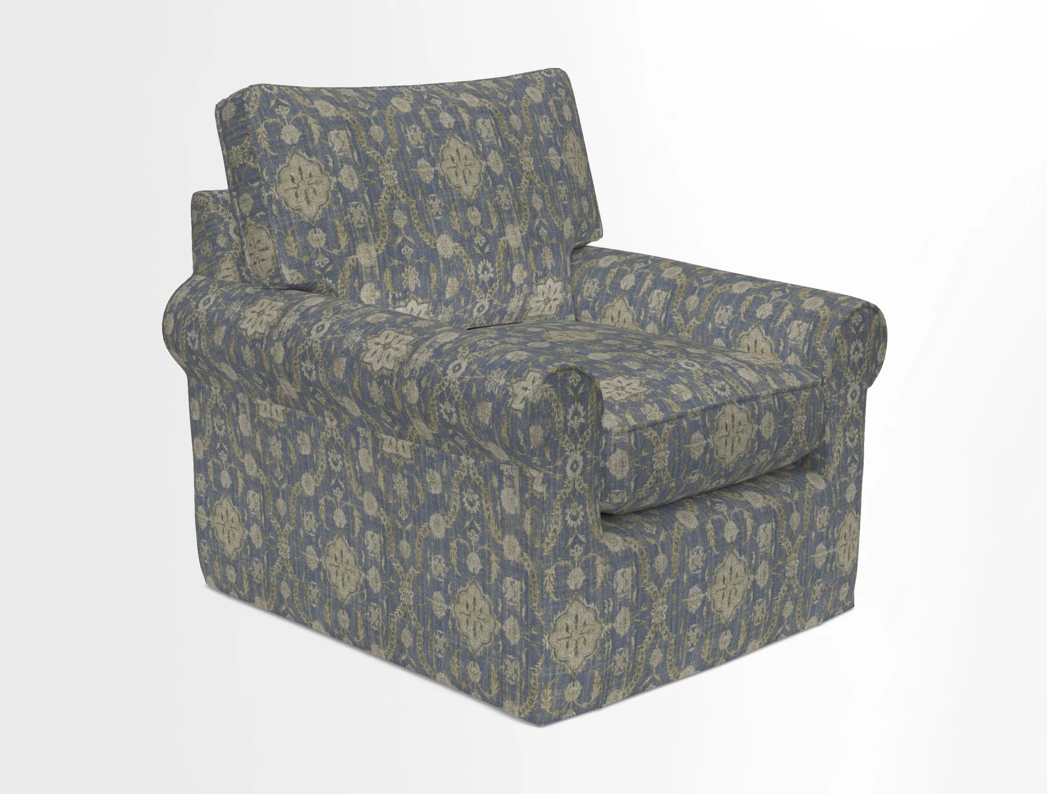 Bignor Chair in Two Tone Plain Biscuit. Loose cover option available