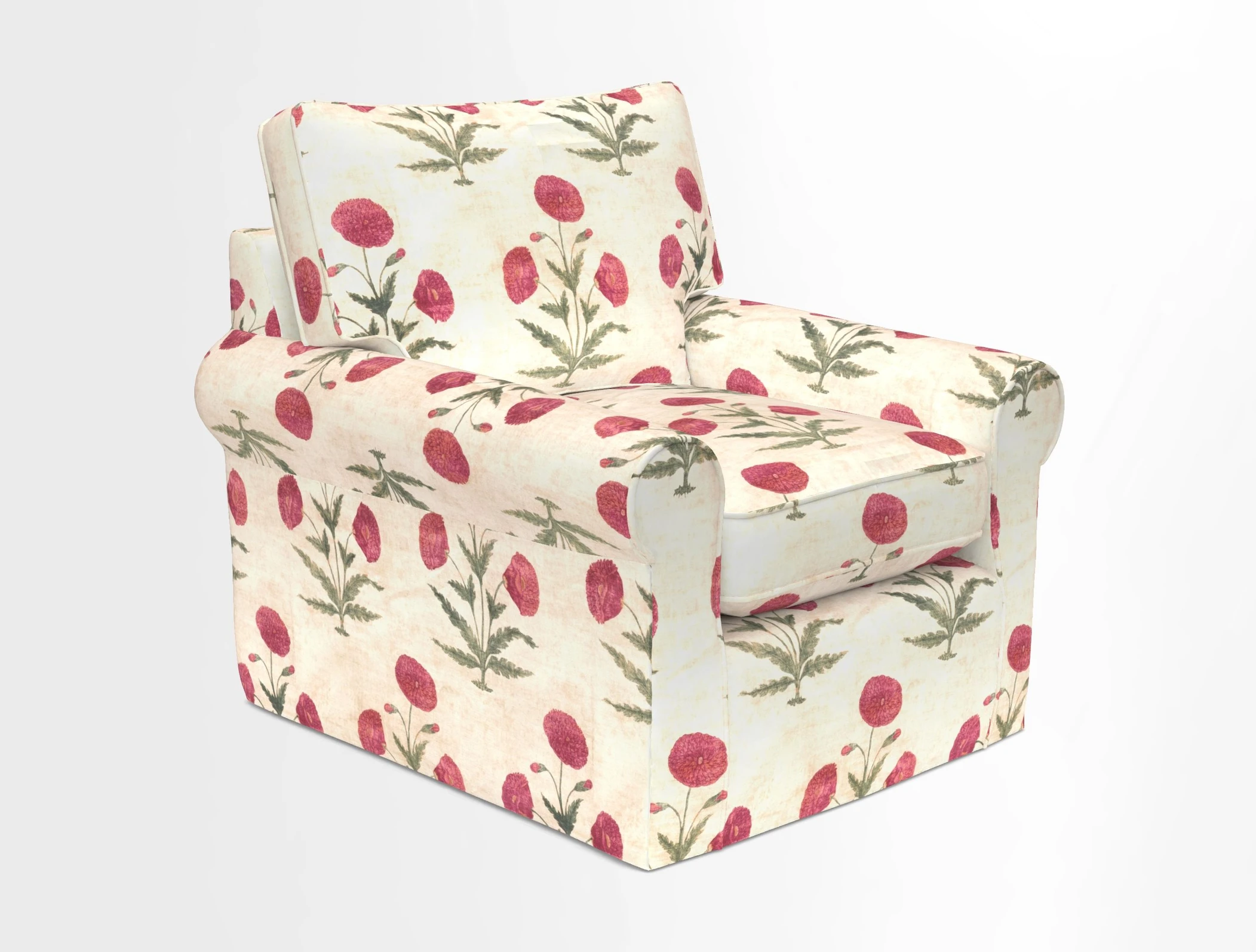 Bignor Chair in Two Tone Plain Biscuit. Loose cover option available