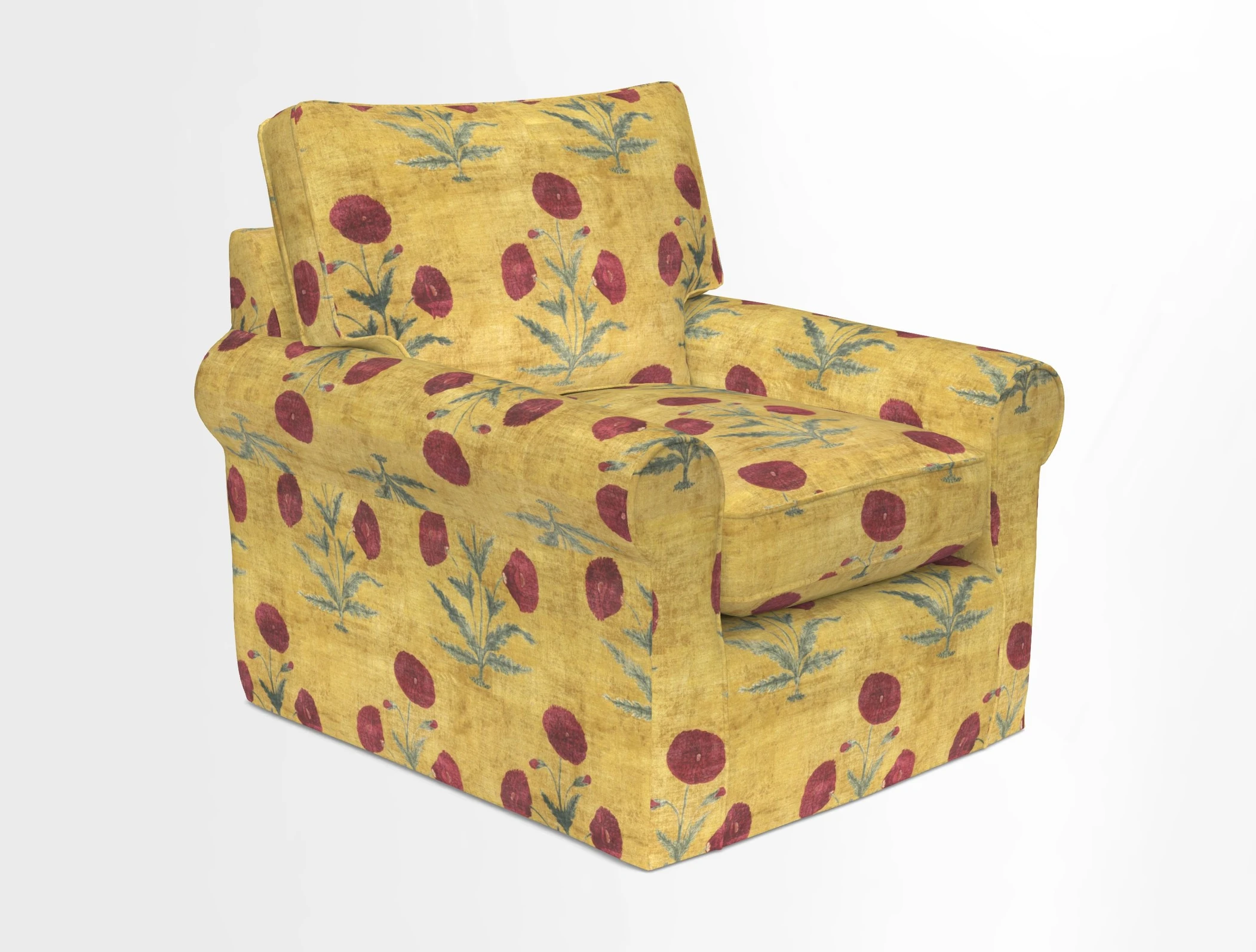 Bignor Chair in Two Tone Plain Biscuit. Loose cover option available
