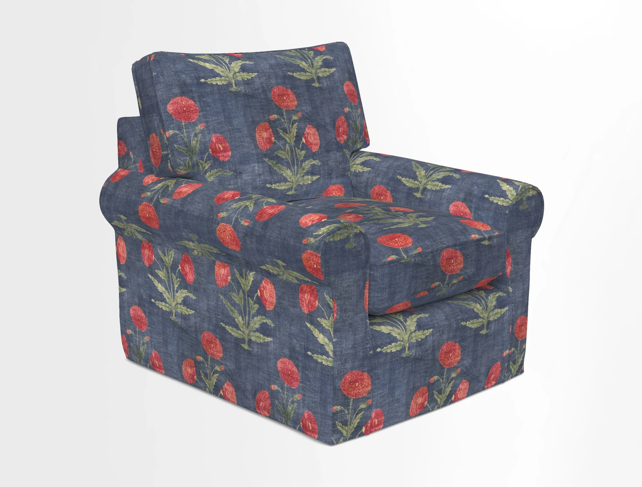 Bignor Chair in Two Tone Plain Biscuit. Loose cover option available