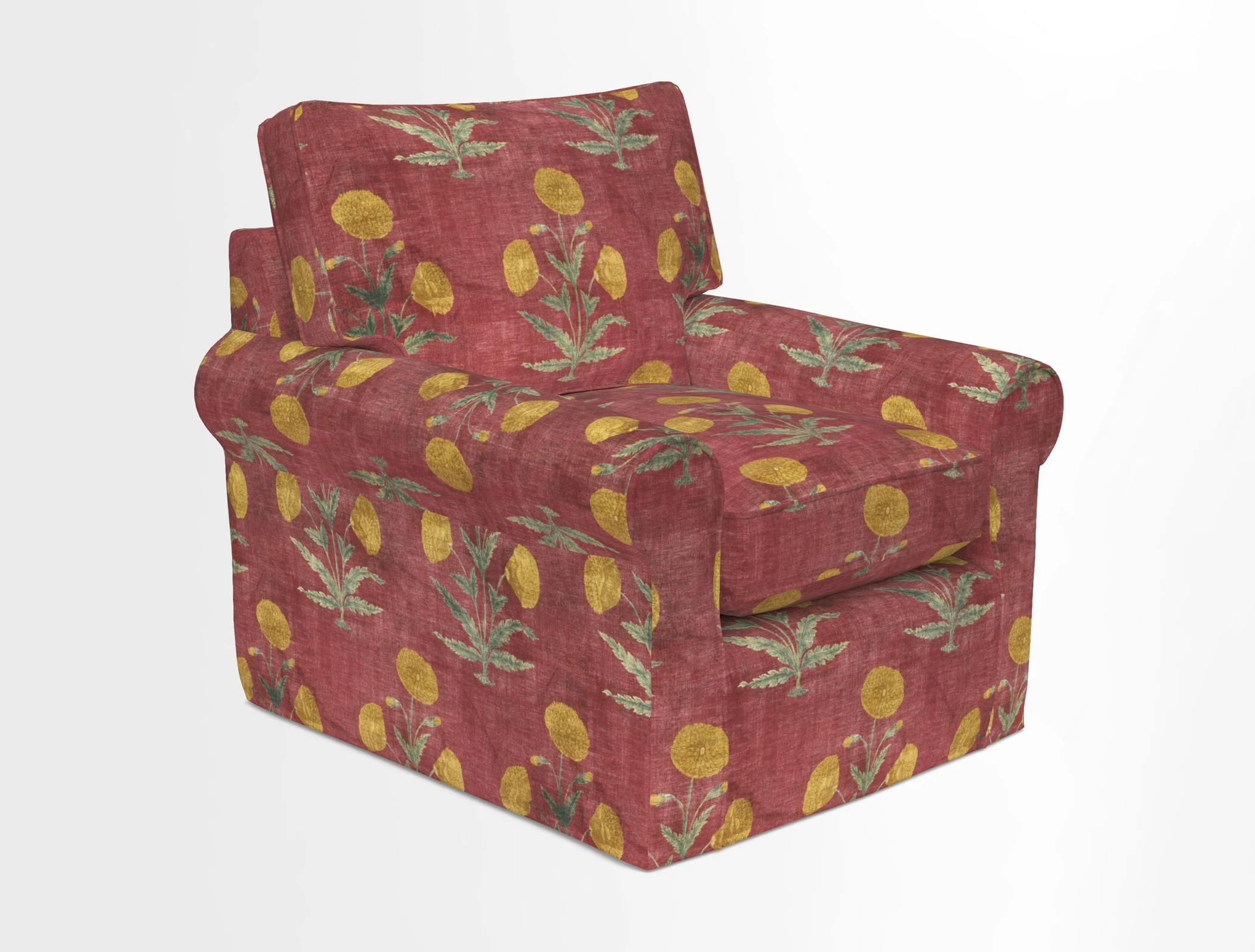 Bignor Chair in Two Tone Plain Biscuit. Loose cover option available