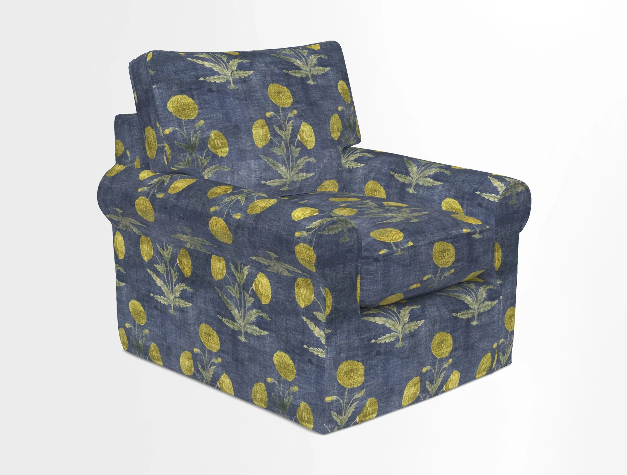 Bignor Chair in Two Tone Plain Biscuit. Loose cover option available