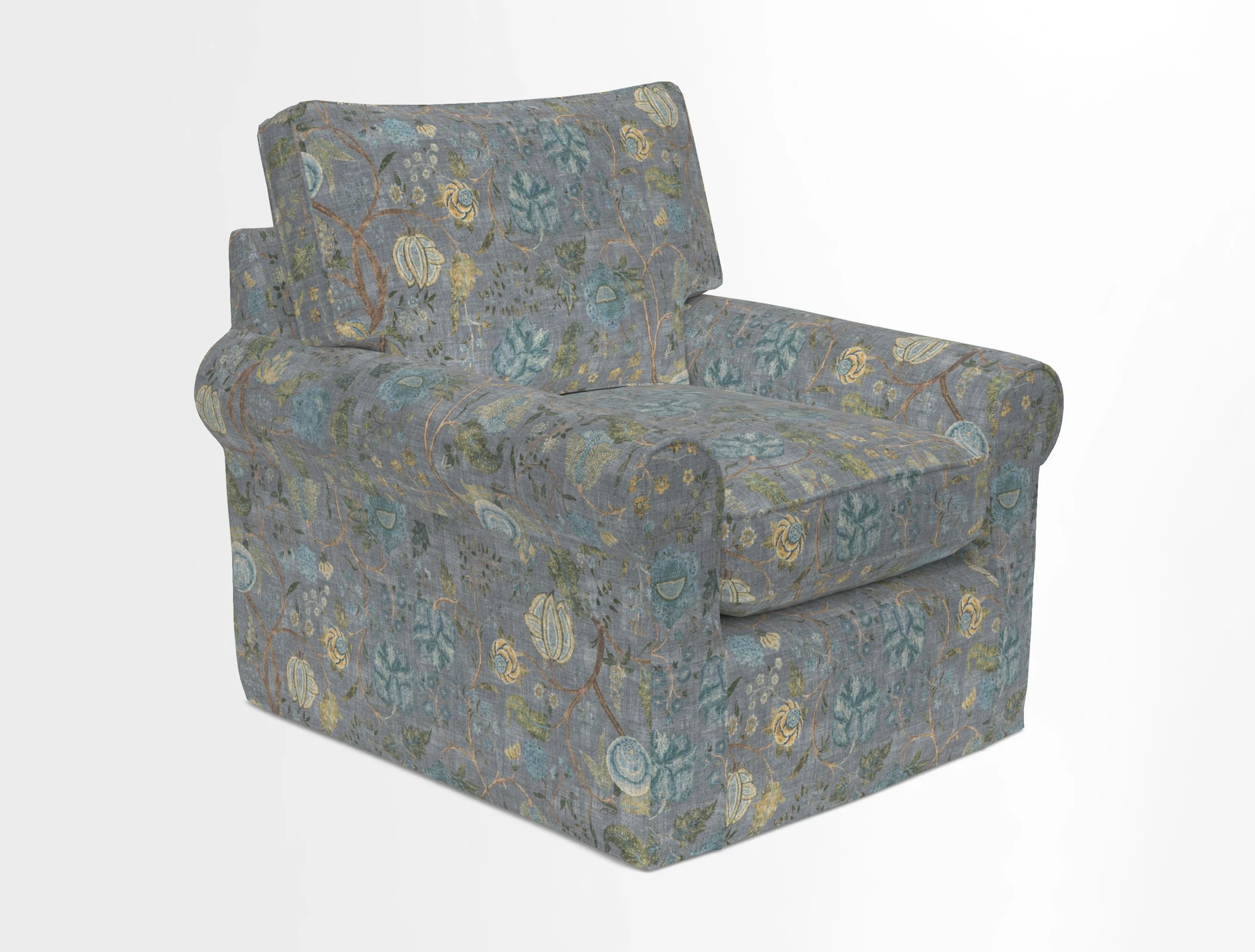 Bignor Chair in Two Tone Plain Biscuit. Loose cover option available