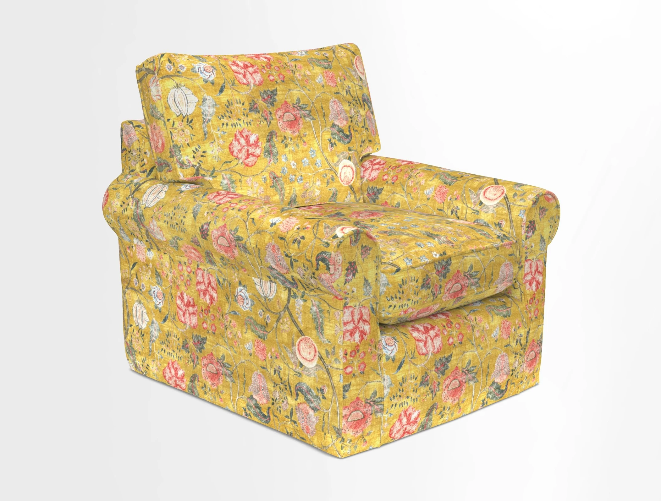 Bignor Chair in Two Tone Plain Biscuit. Loose cover option available