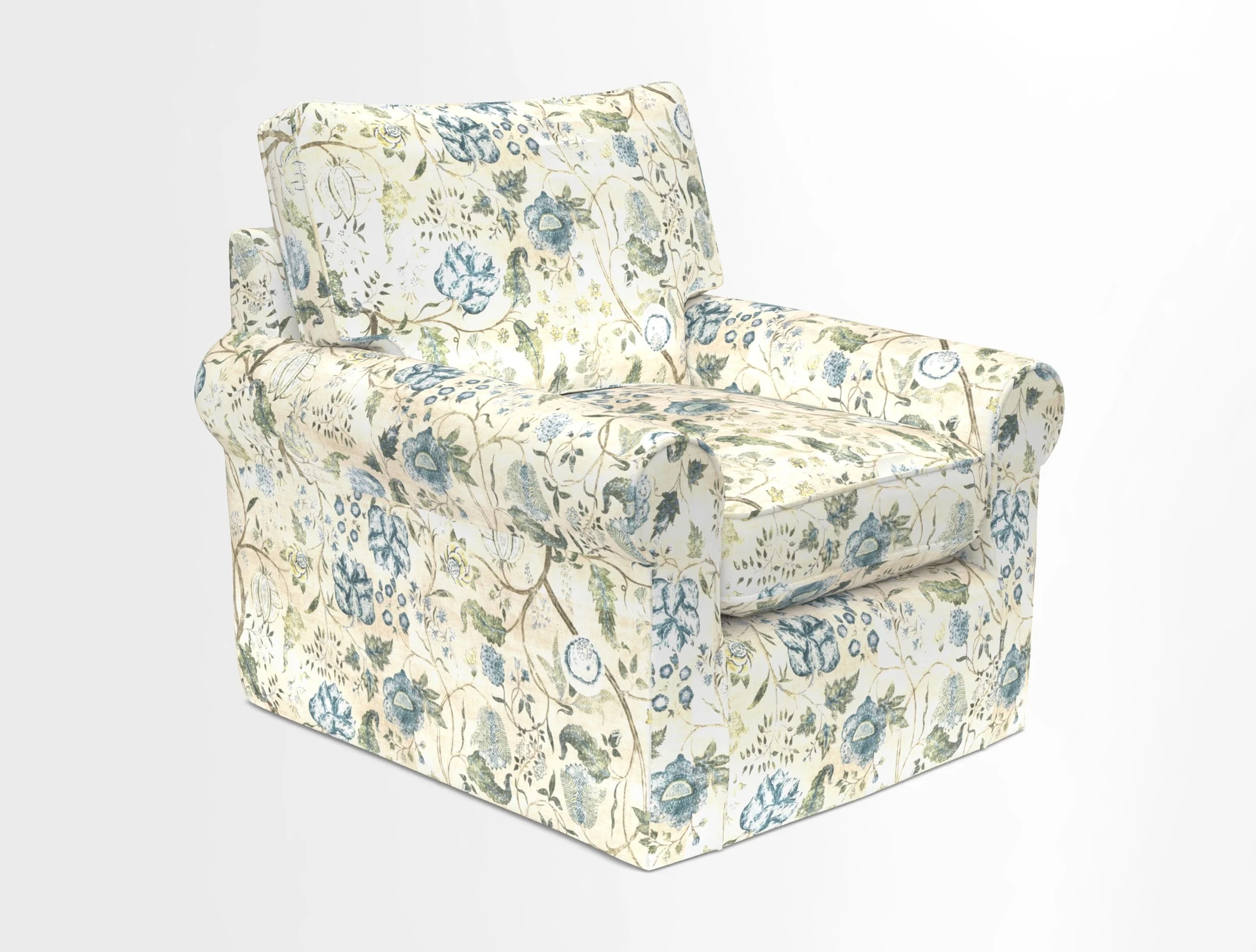Bignor Chair in Two Tone Plain Biscuit. Loose cover option available