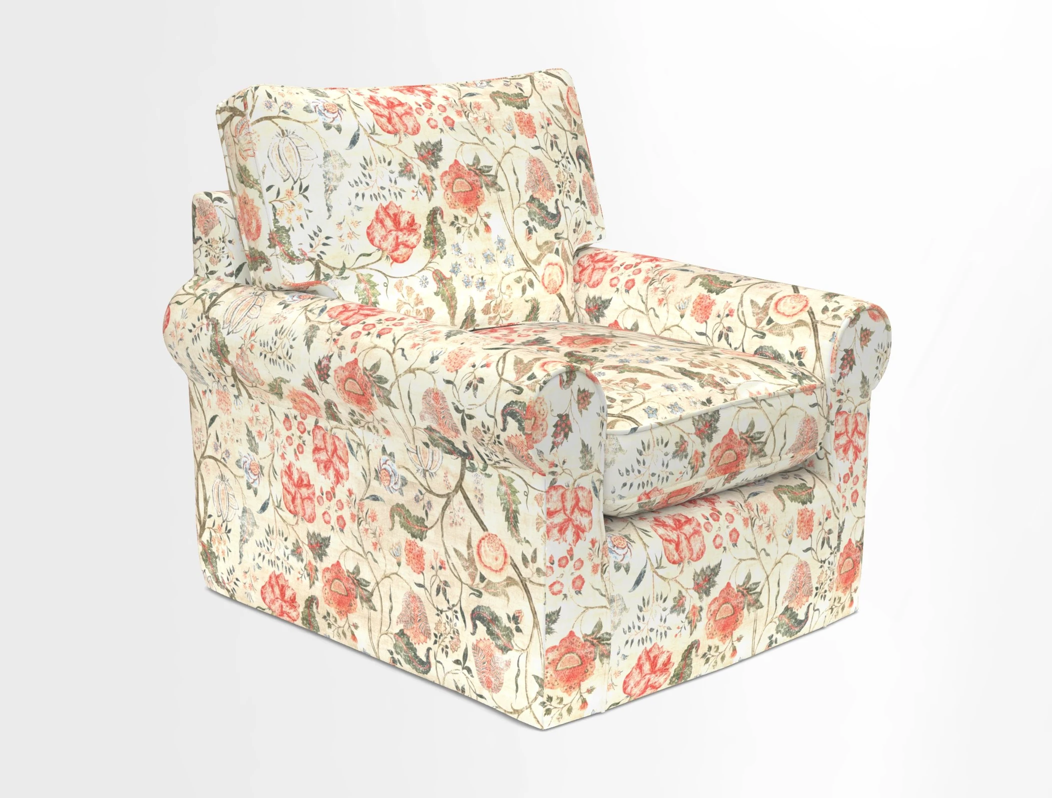 Bignor Chair in Two Tone Plain Biscuit. Loose cover option available