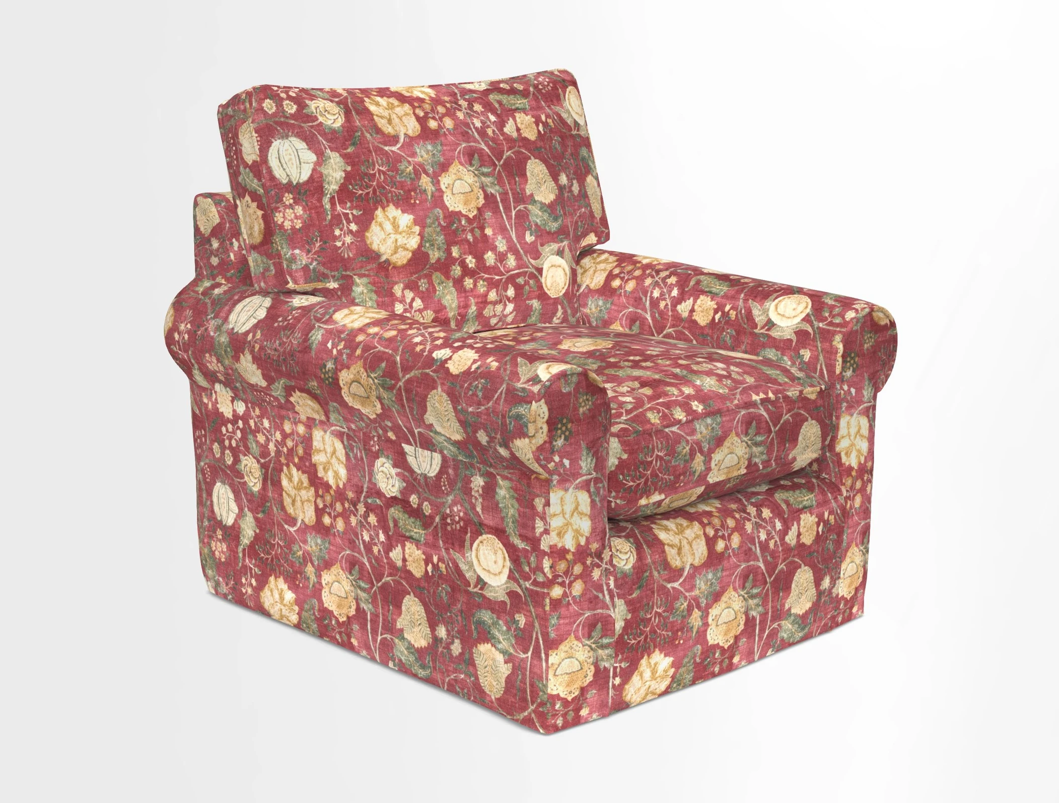 Bignor Chair in Two Tone Plain Biscuit. Loose cover option available