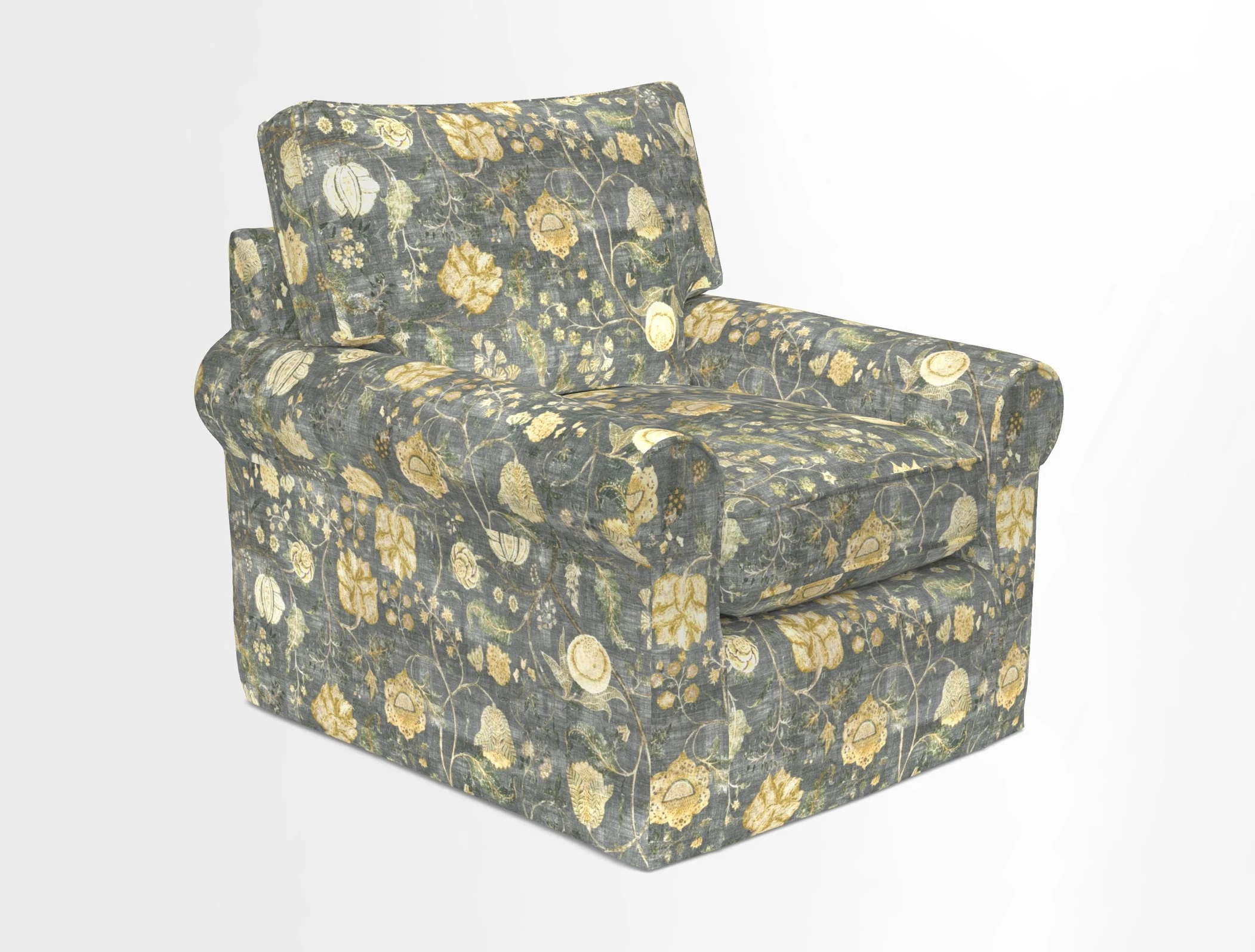 Bignor Chair in Two Tone Plain Biscuit. Loose cover option available