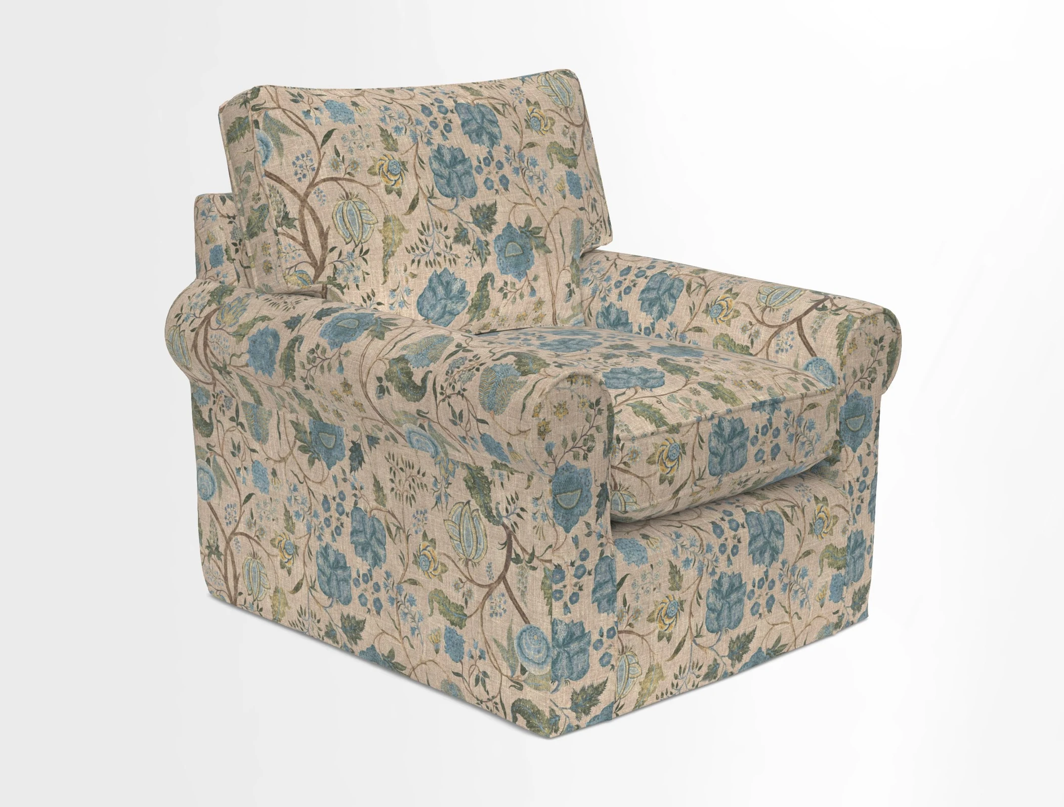 Bignor Chair in Two Tone Plain Biscuit. Loose cover option available