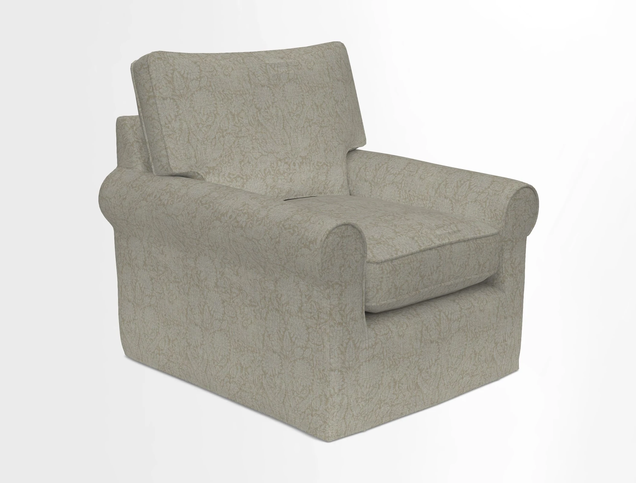 Bignor Chair in Two Tone Plain Biscuit. Loose cover option available