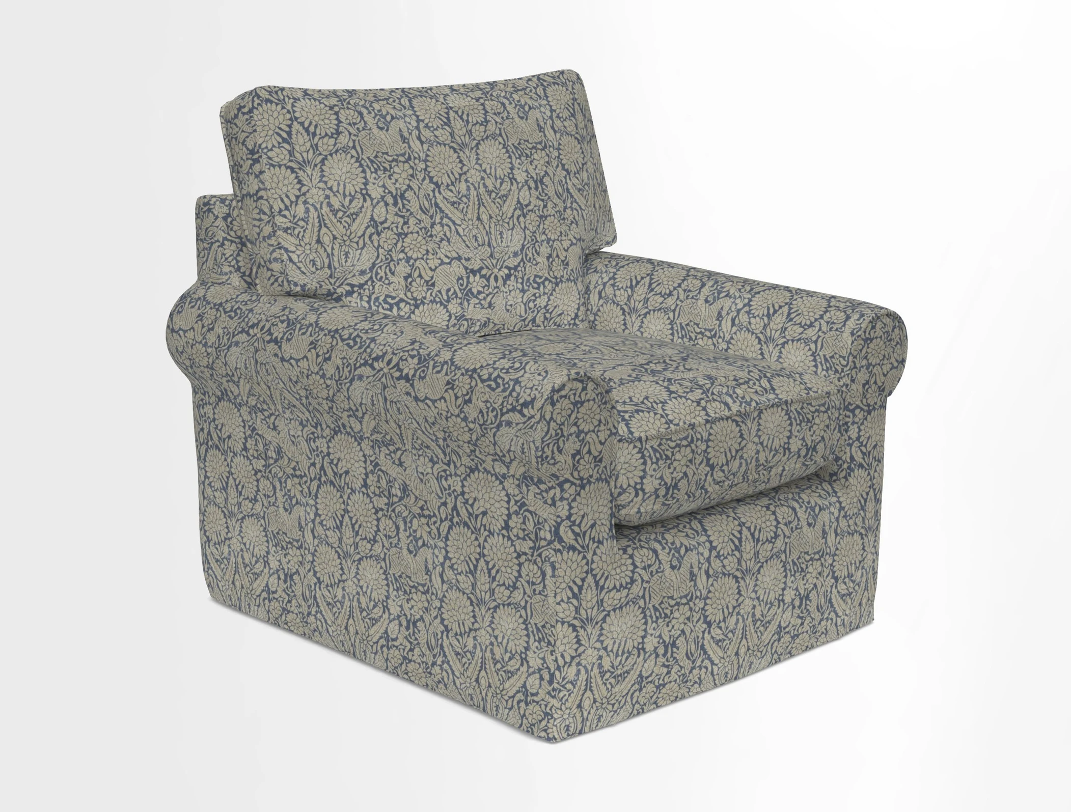 Bignor Chair in Two Tone Plain Biscuit. Loose cover option available