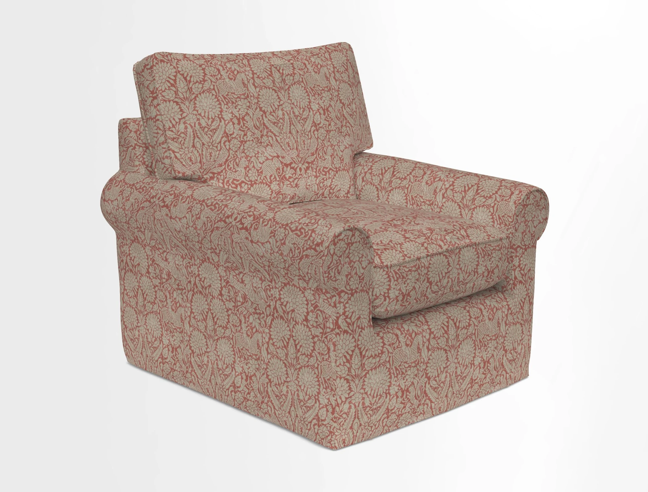 Bignor Chair in Two Tone Plain Biscuit. Loose cover option available