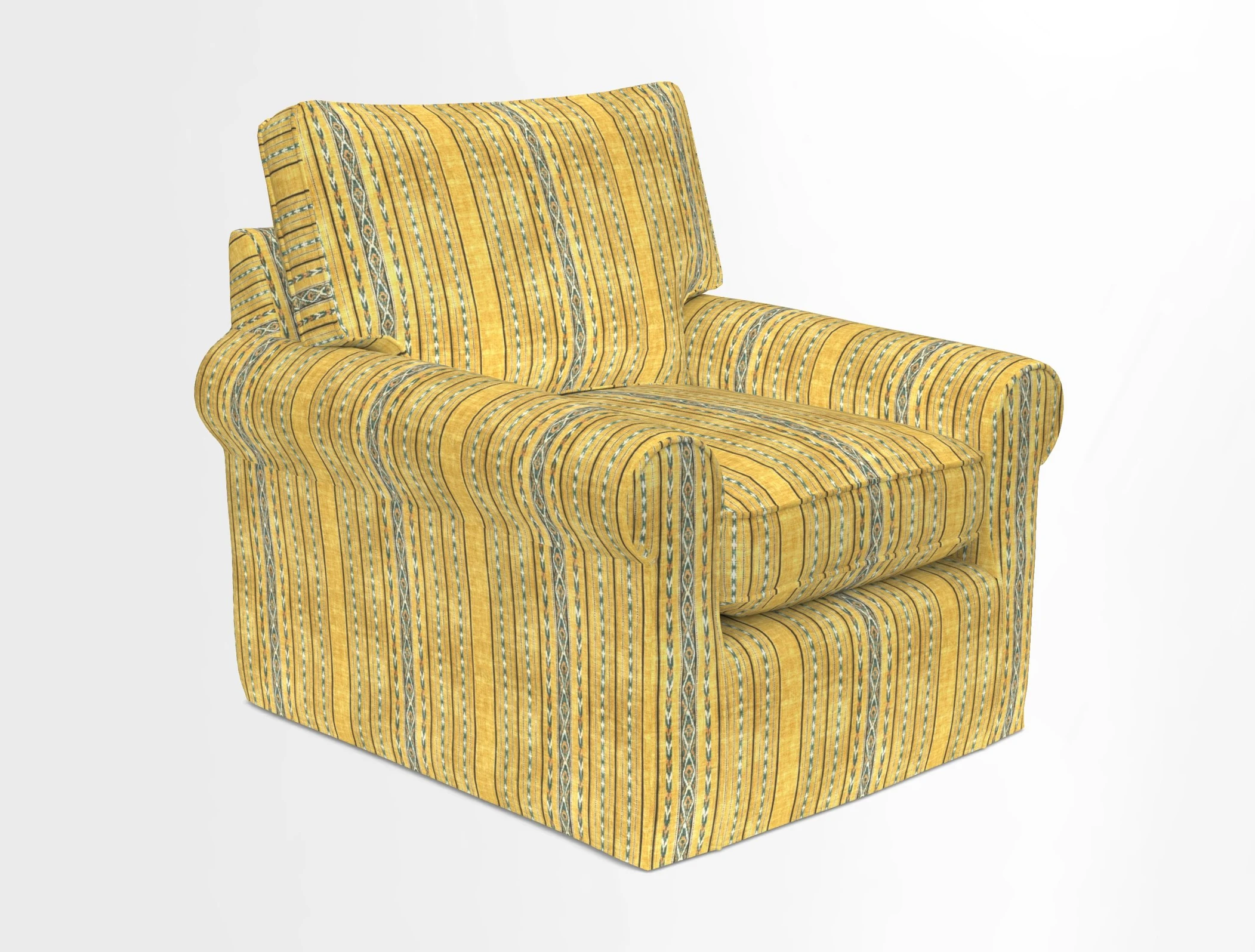 Bignor Chair in Two Tone Plain Biscuit. Loose cover option available