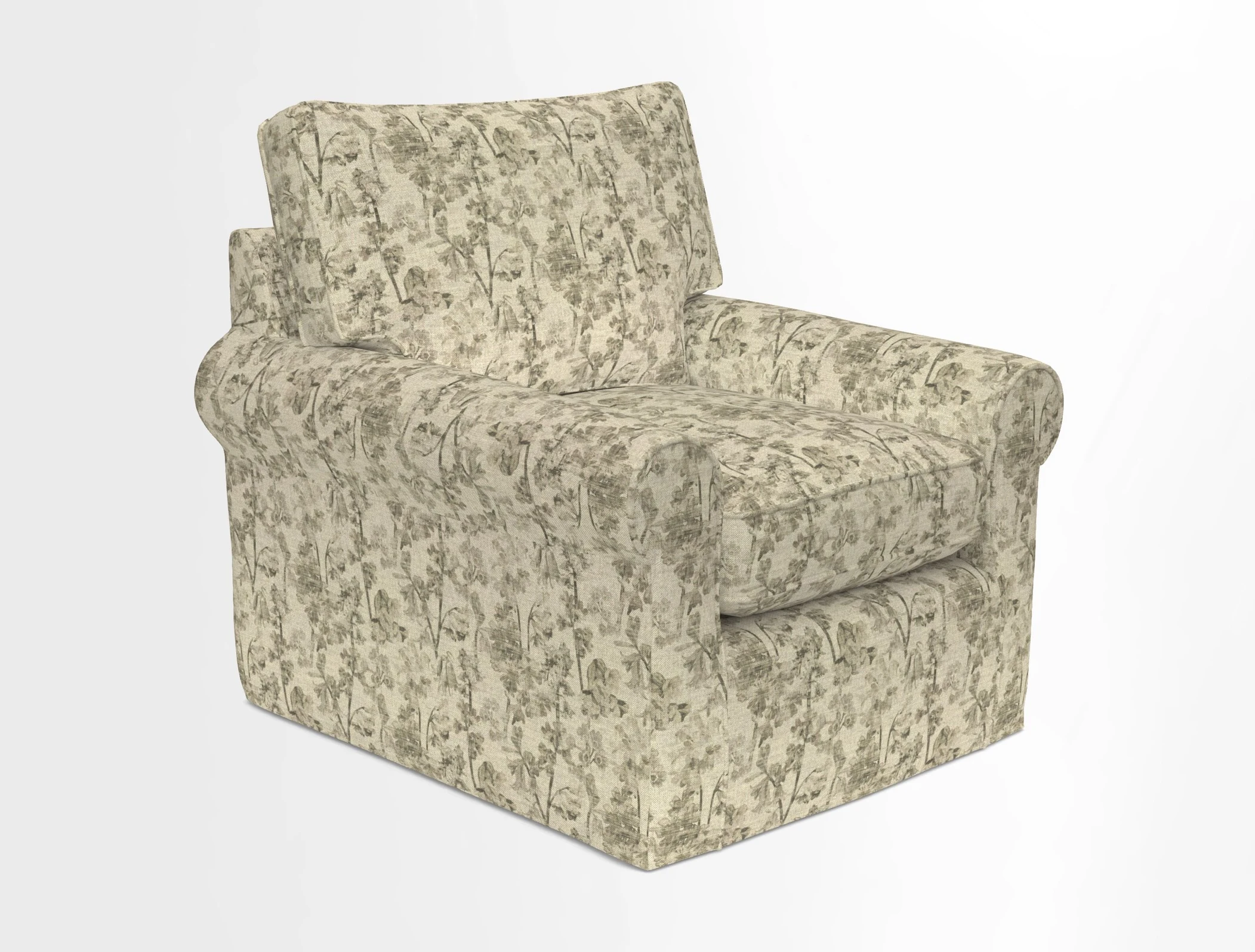Bignor Chair in Two Tone Plain Biscuit. Loose cover option available